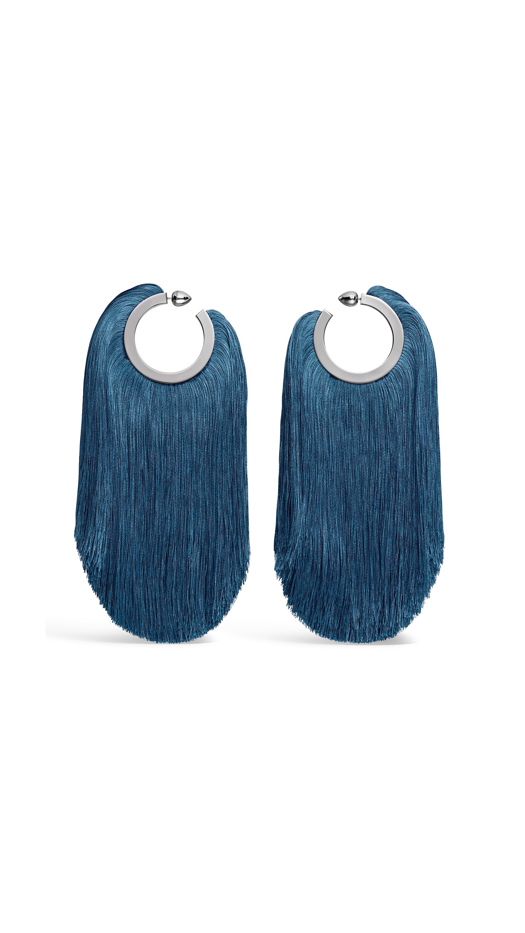FRINGED HOOP EARRINGS