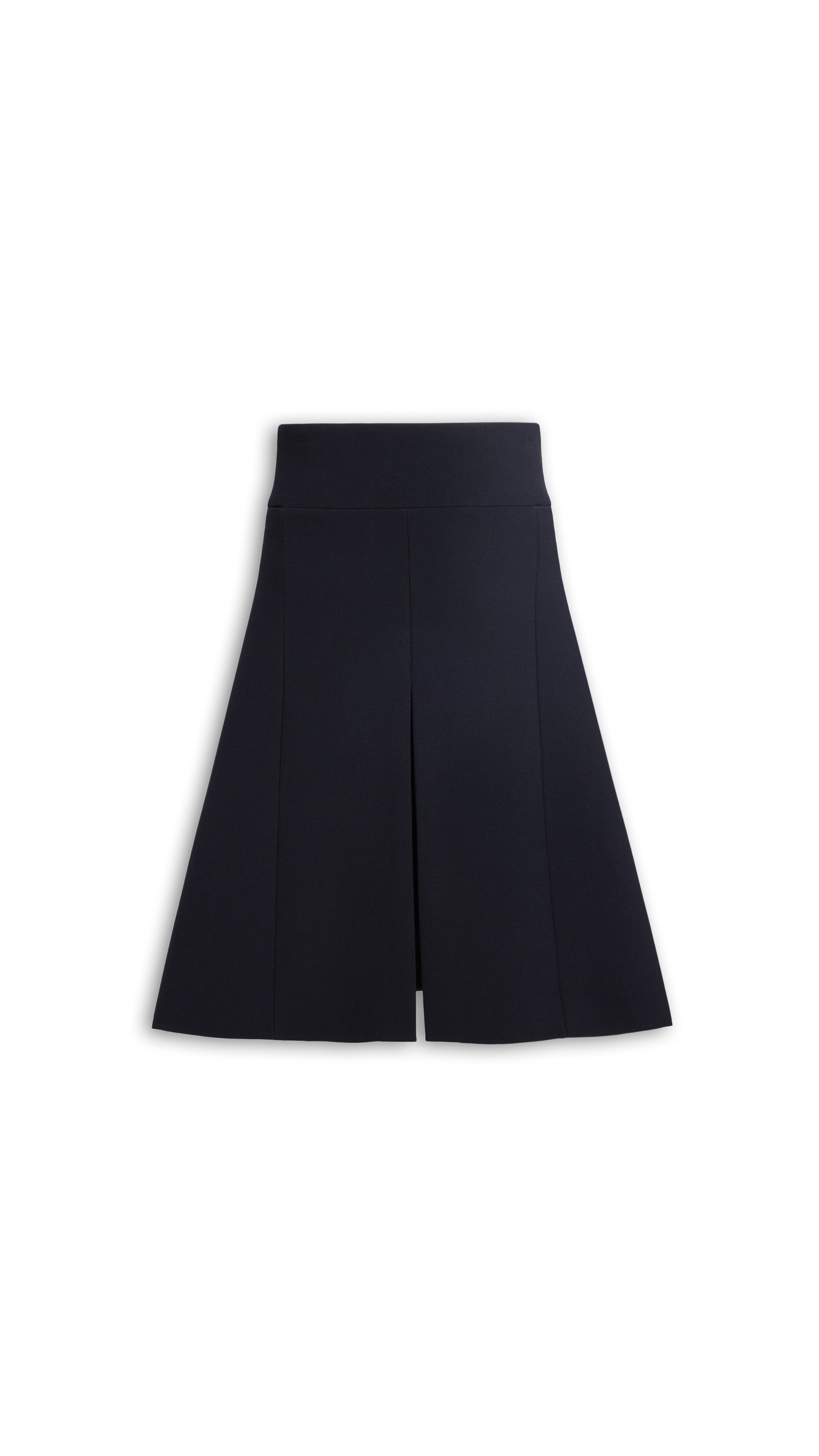 STRETCH WOOL SLIT SKIRT
