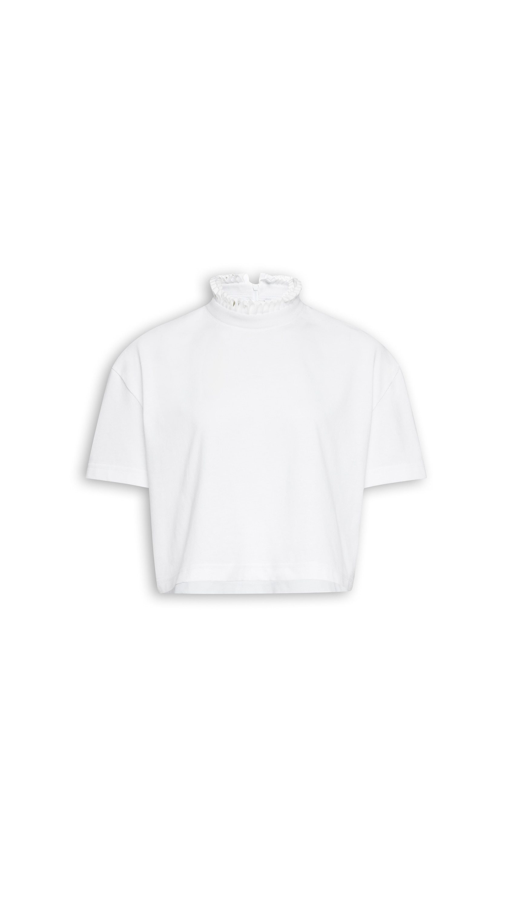 COTTON JERSEY CROPPED T-SHIRT