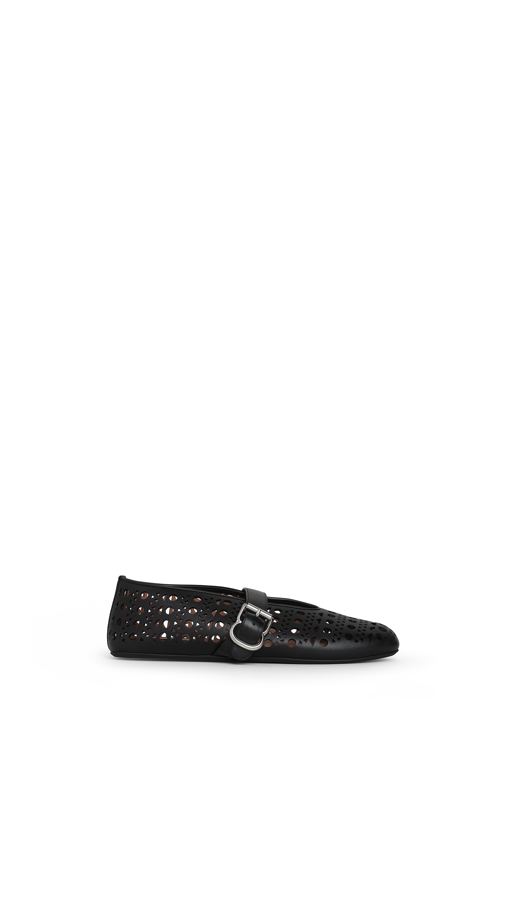 ALAÏA BLACK BALLET FLATS IN VIENNE LAMBSKIN | ALAÏA US