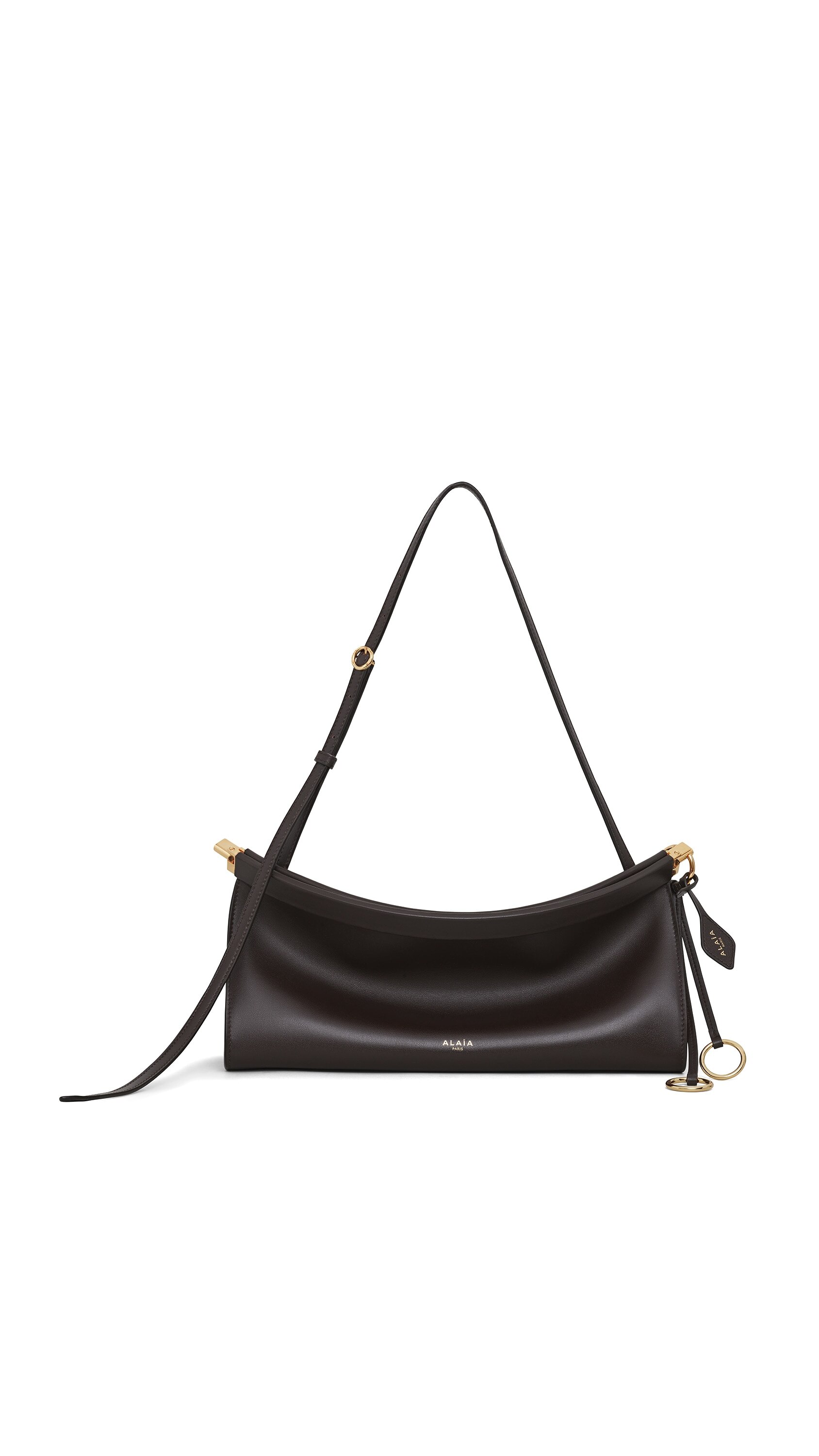 ALAÏA LE CLICK レザー製 ミディアム イーストウエスト バッグ ダーク 