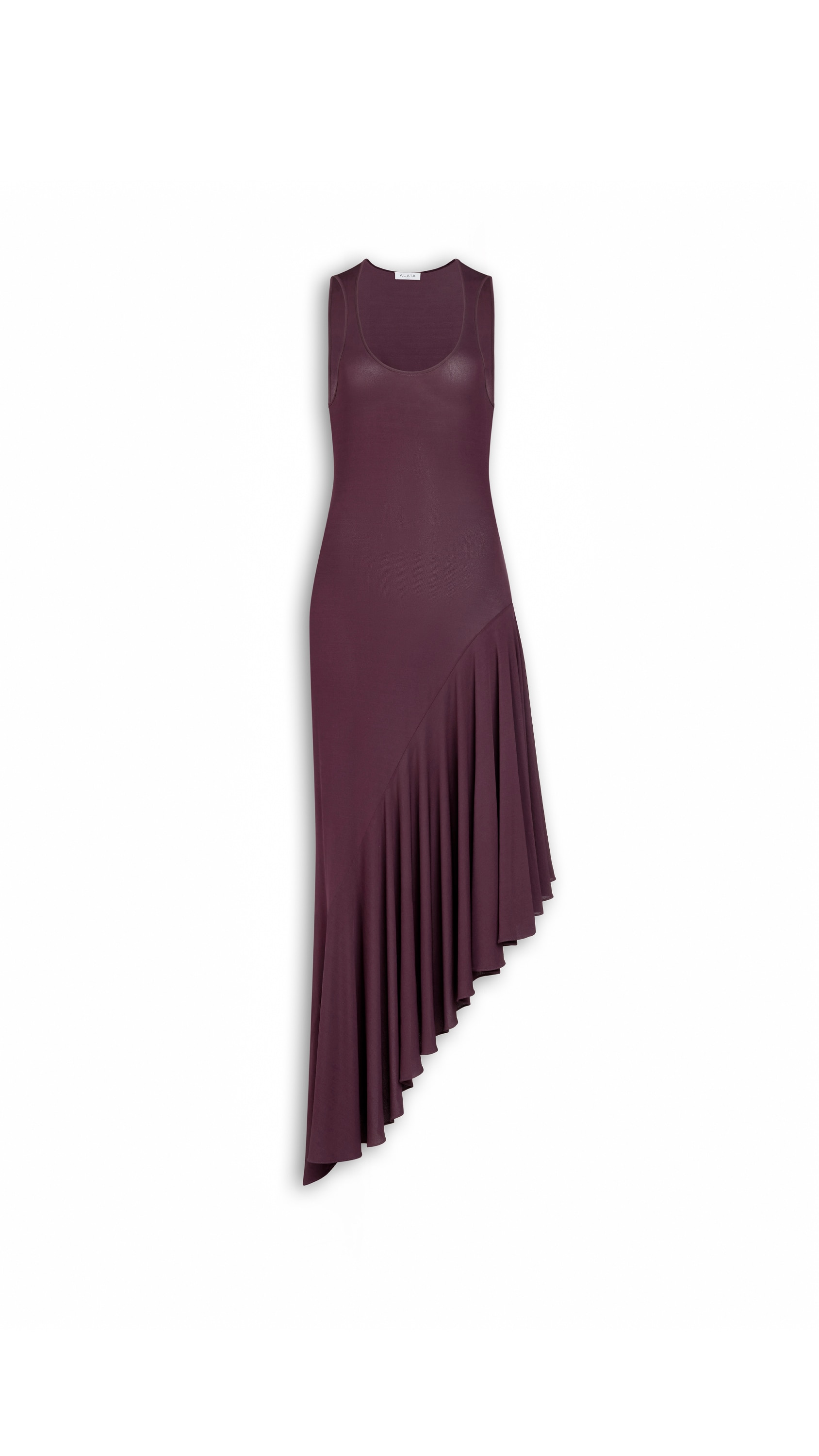 ASYMMETRIC FLUID JERSEY DRESS