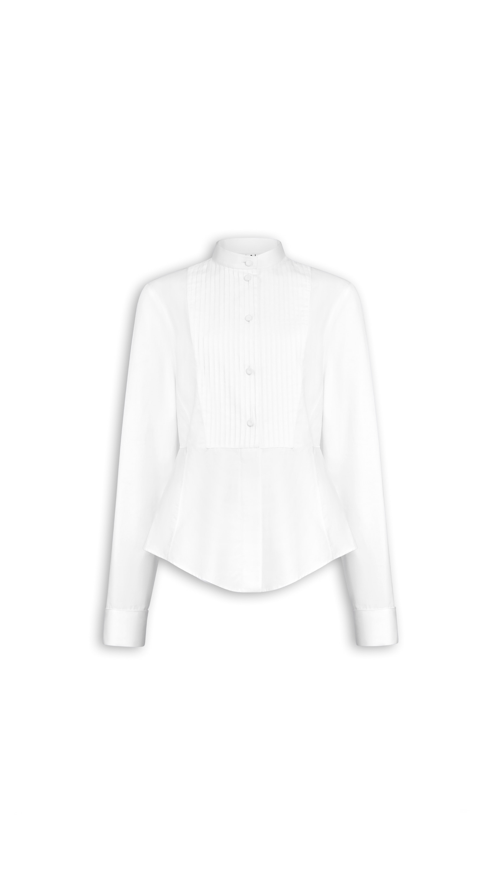 ALAÏA WHITE TUXEDO COTTON POPLIN SHIRT | ALAÏA US