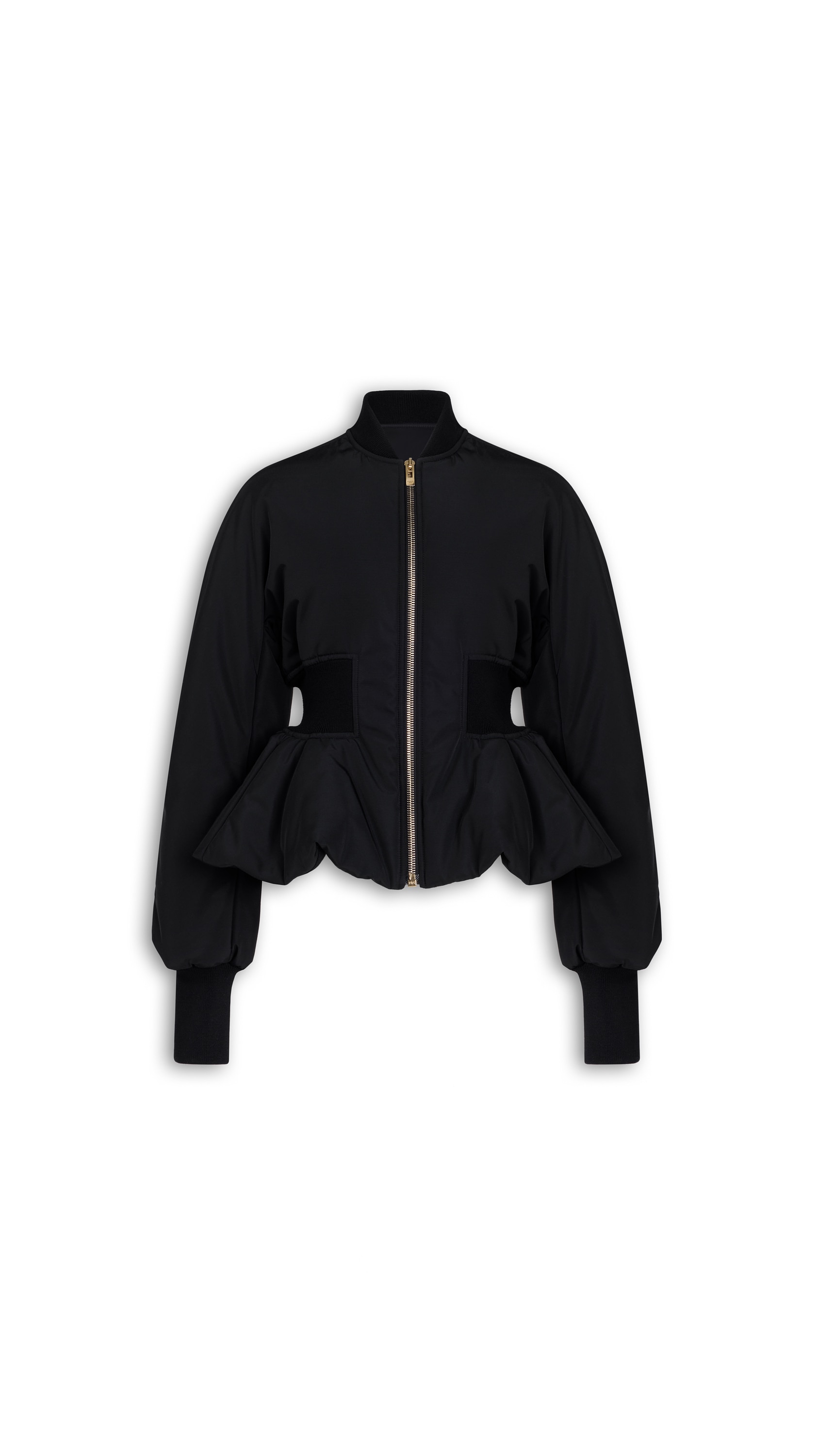 ALAIA ジャケット ALAÏA BLACK HOODED LEATHER BOMBER | ALAÏA US