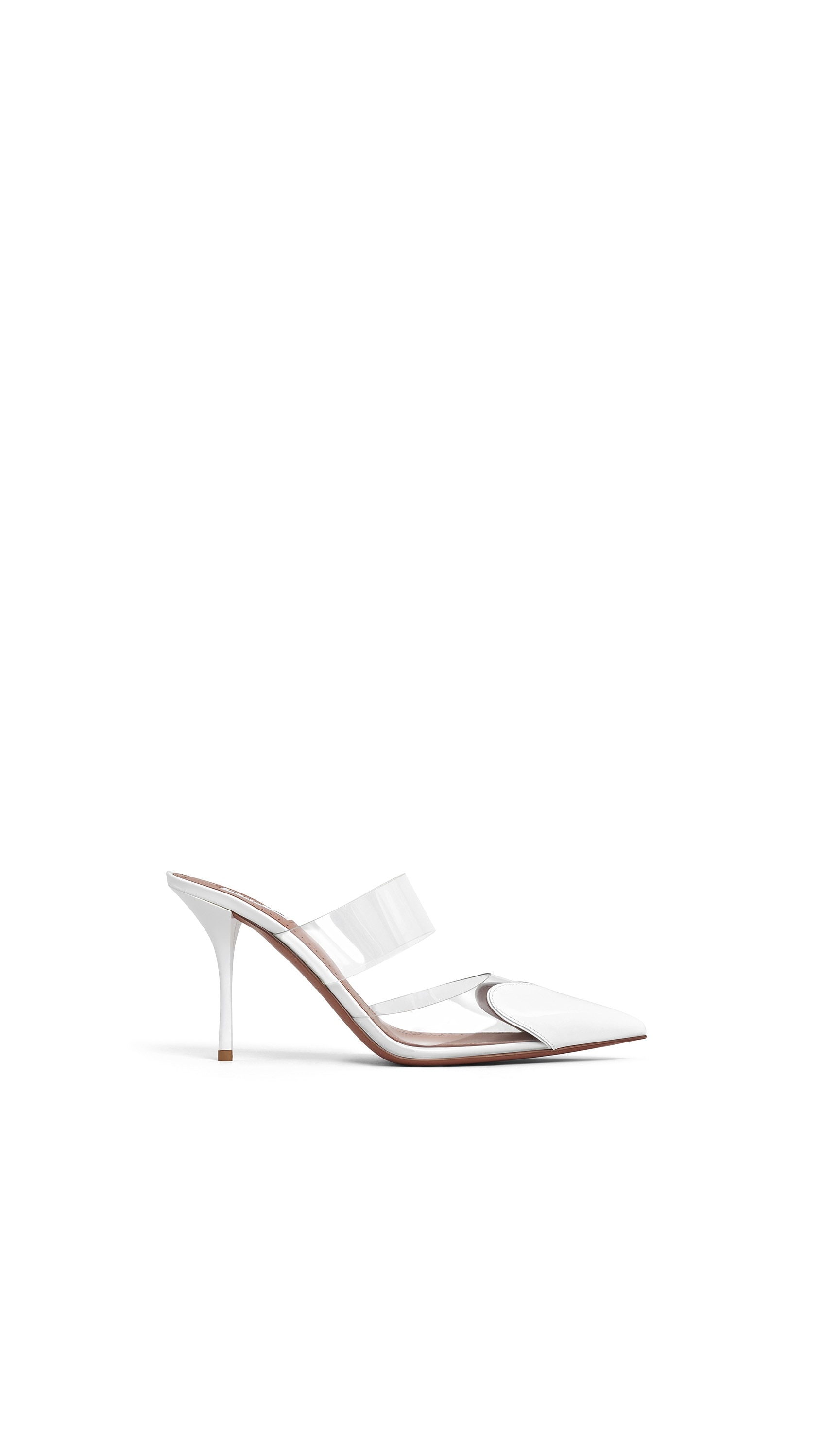 ALAÏA OPTICAL WHITE LE CŒUR MULES IN PATENT LEATHER | ALAÏA CA