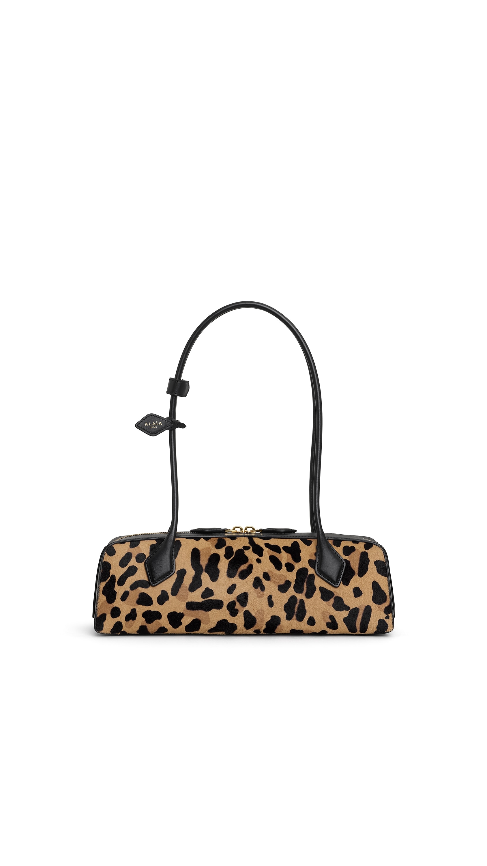 ALAÏA BROWN LE TECKEL MEDIUM BAG IN LEOPARD HAIRCALF | ALAÏA US