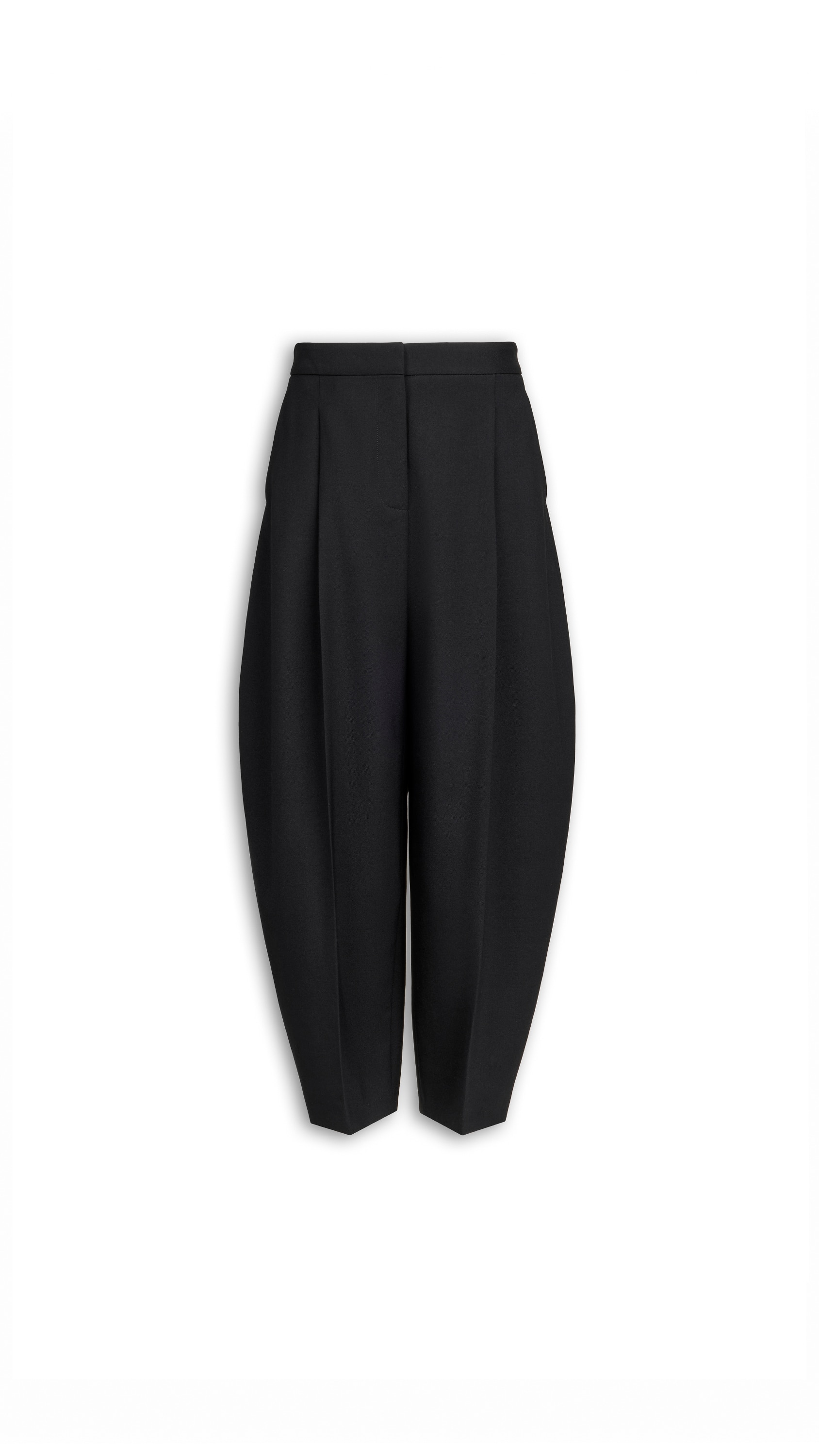 WOOL GABARDINE ROUND PANTS