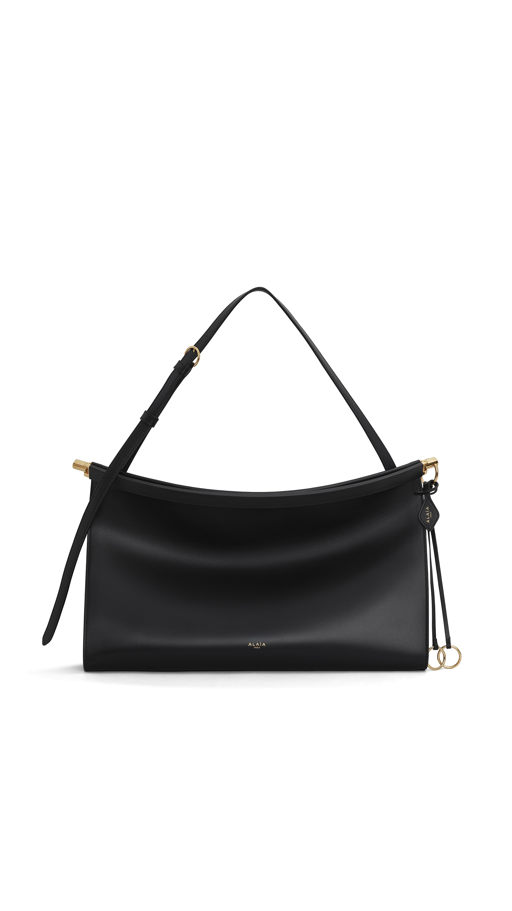ALAÏA LE CLICK レザー ラージ イーストウエスト バッグ ブラック