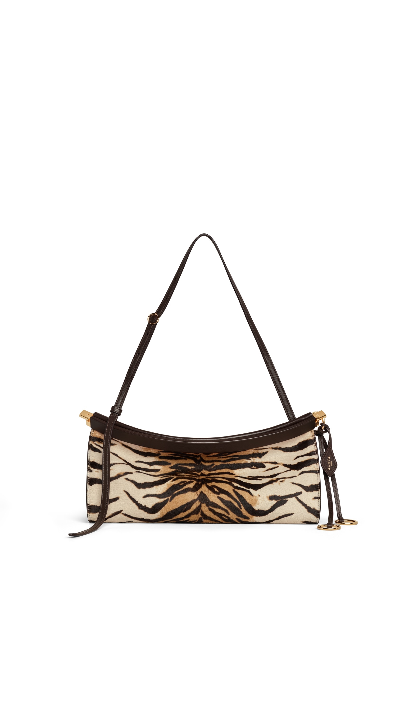 ALAÏA NATURAL LE CLICK EAST WEST MEDIUM BAG IN HAIRCALF | ALAÏA US