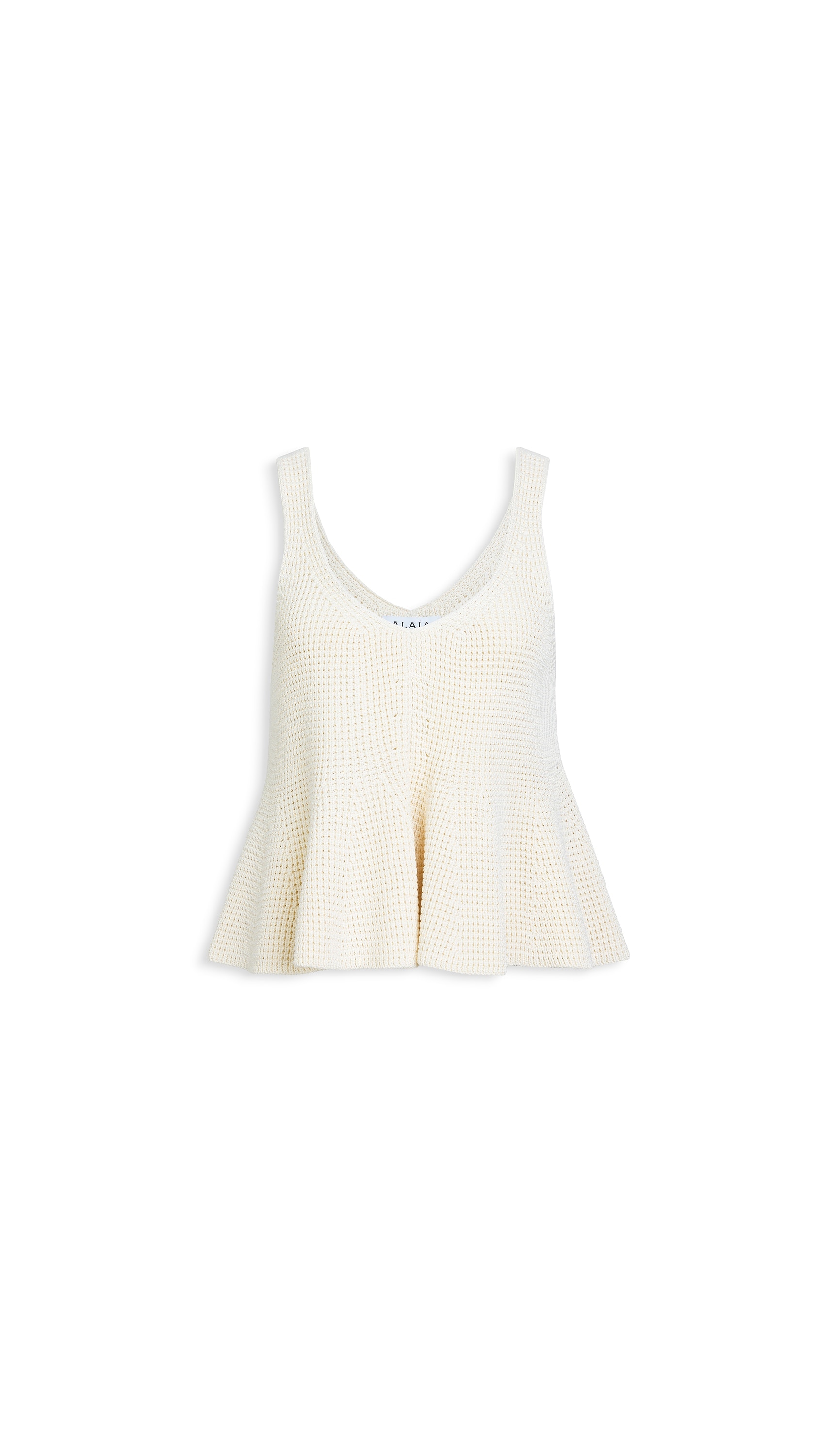 新品ALAÏA ホワイト タンクトップ　値下げ中‼️ ALAÏA Tank Bodysuit in Blanc & Noir | FWRD