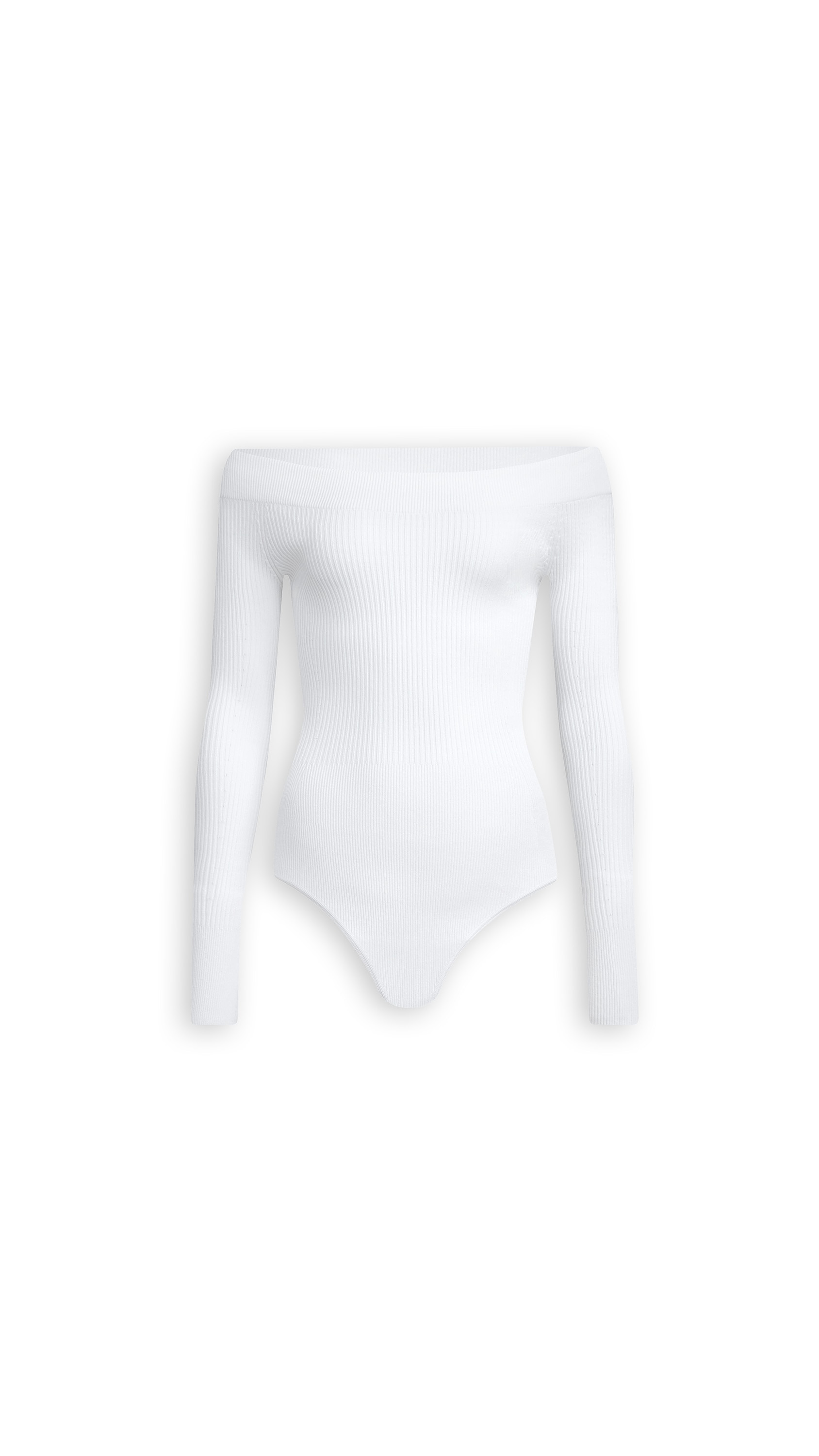 SCULPTING RIB KNIT OFF-SHOULDER BODYSUIT
