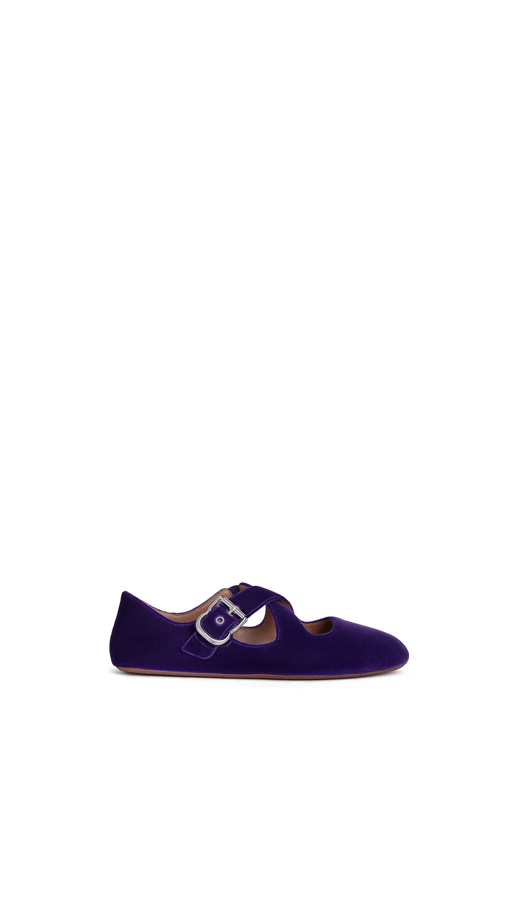 CRISS CROSS BALLET FLATS IN VELVET
