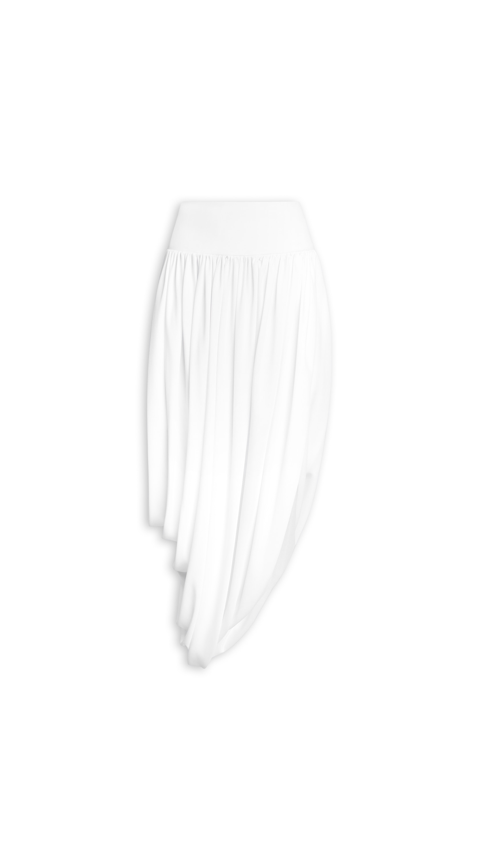 ALAÏA Blanc TWISTED FLUID JERSEY SKIRT | ALAÏA AE