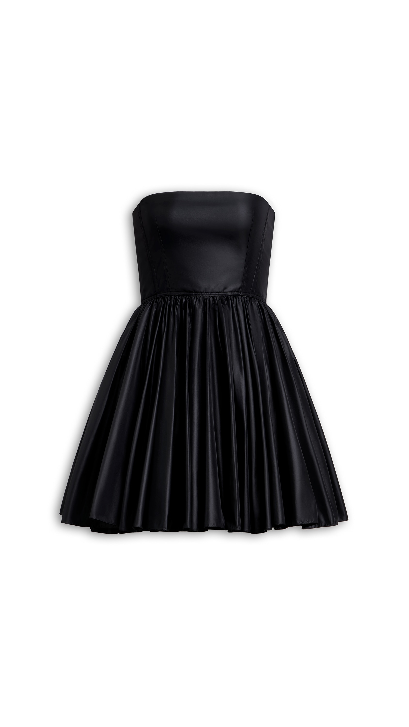 PEPLUM SHINY NYLON DRESS