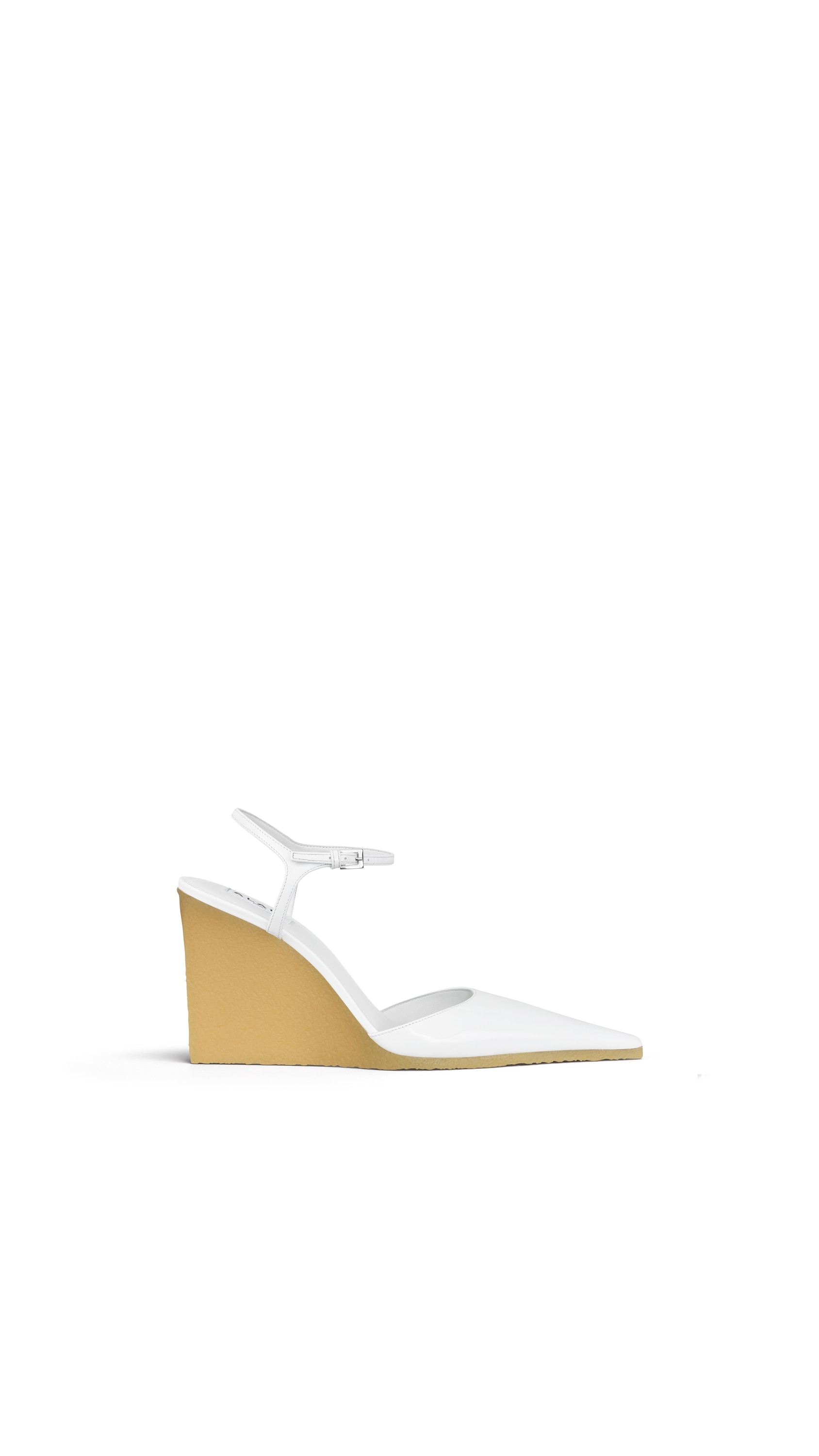 ALAÏA Blanc WEDGE PUMPS IN PATENT LEATHER | ALAÏA BE