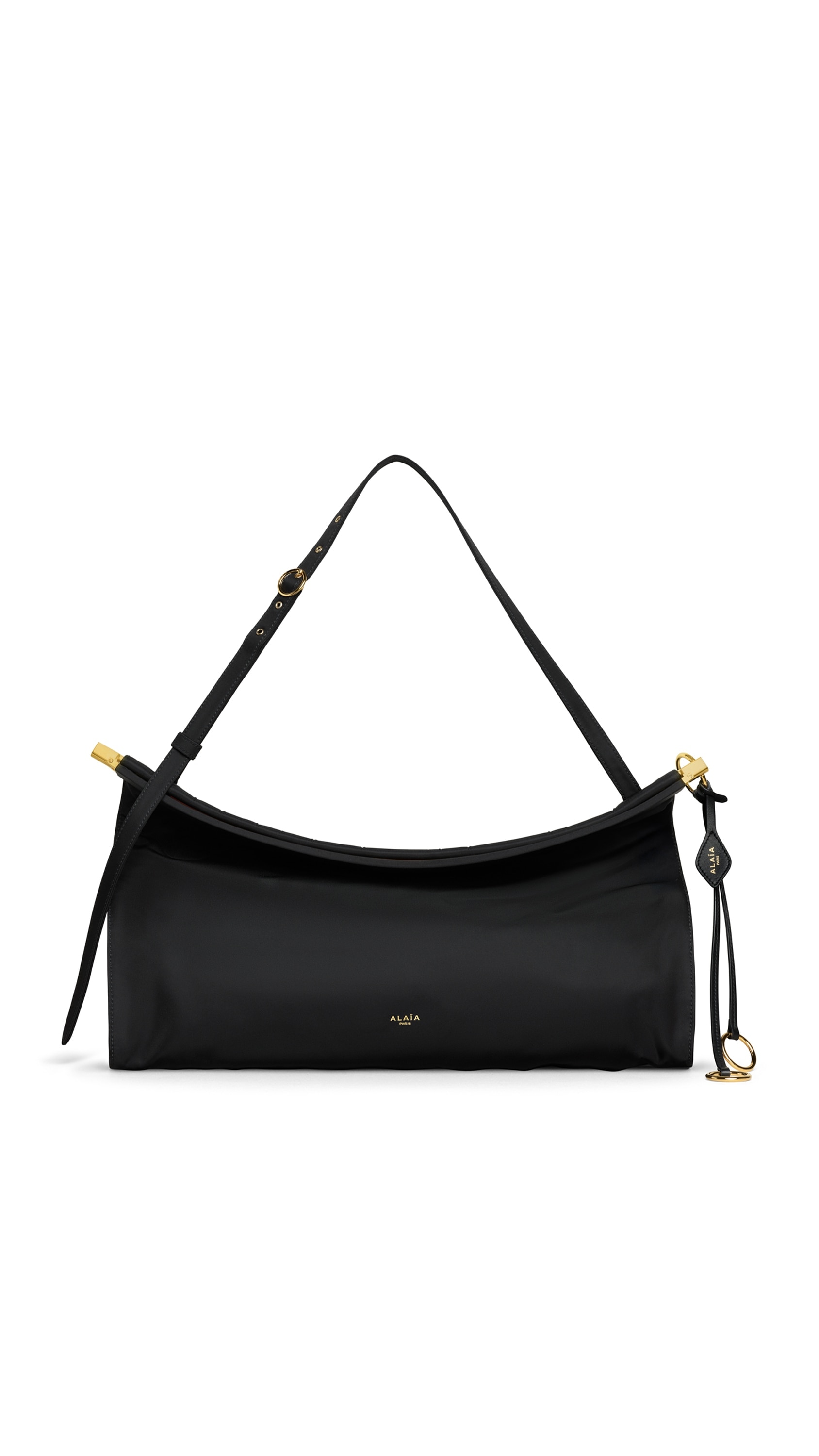 ALAÏA BLACK LE CLICK EAST WEST LARGE BAG IN NYLON | ALAÏA US
