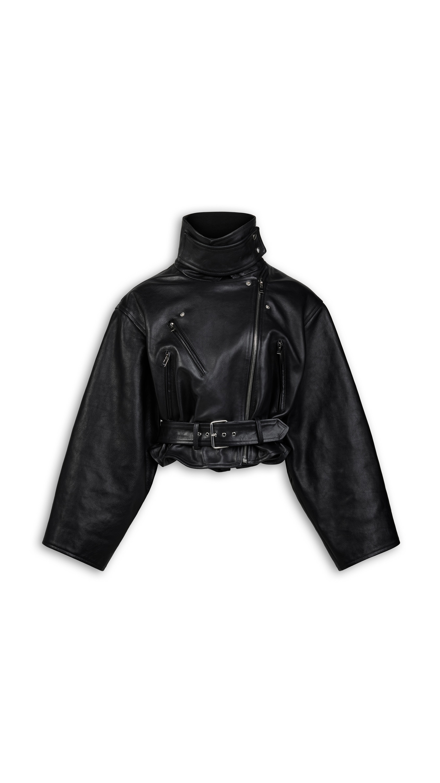 Alaiaアライアレザージャケット最終値下げ ALAÏA レザー製 レイヤードバイカージャケット ブラック | ALAÏA JP