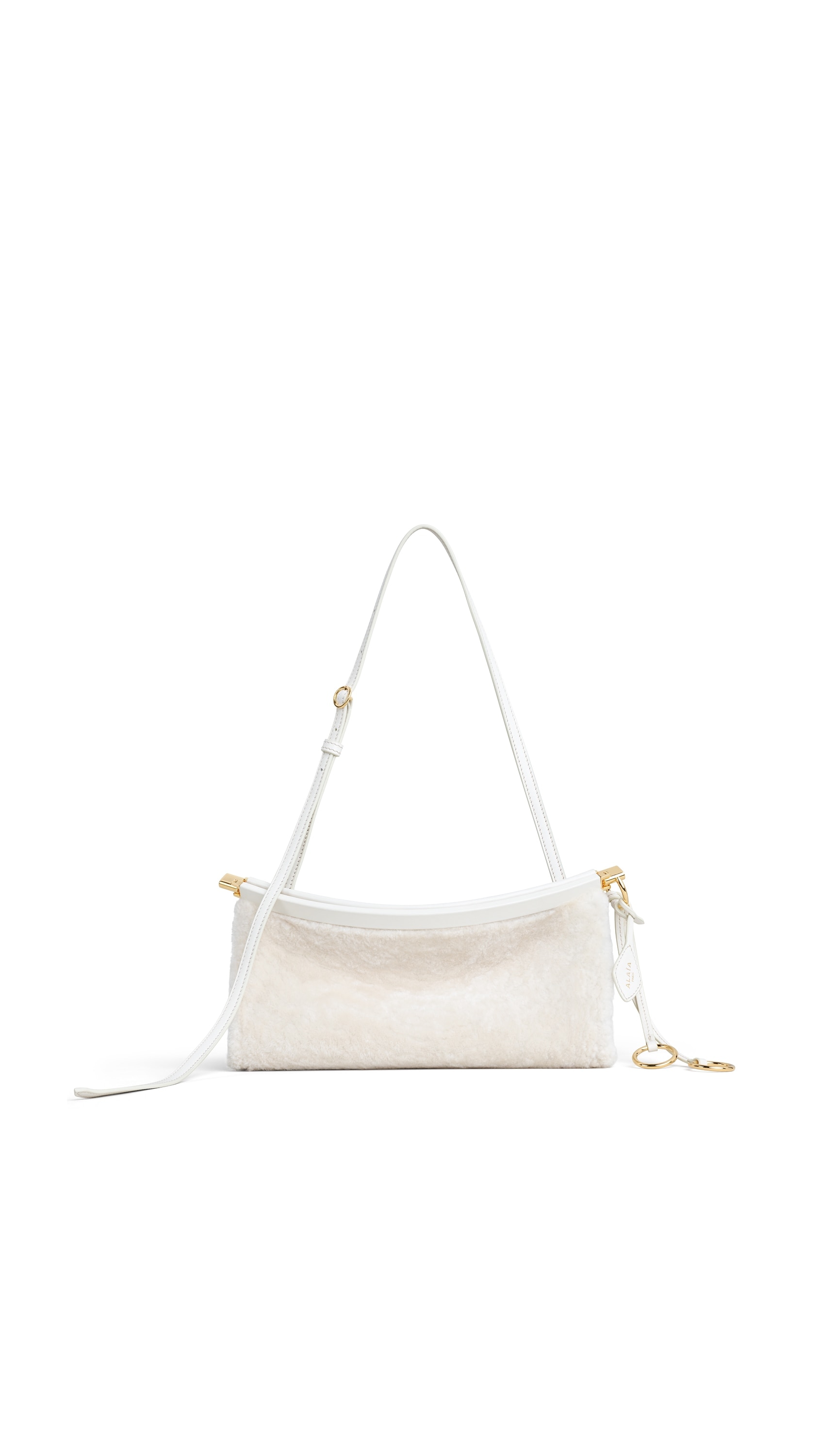 LE CLICK EAST WEST SMALL BAG IN SHAVED SHEARLING