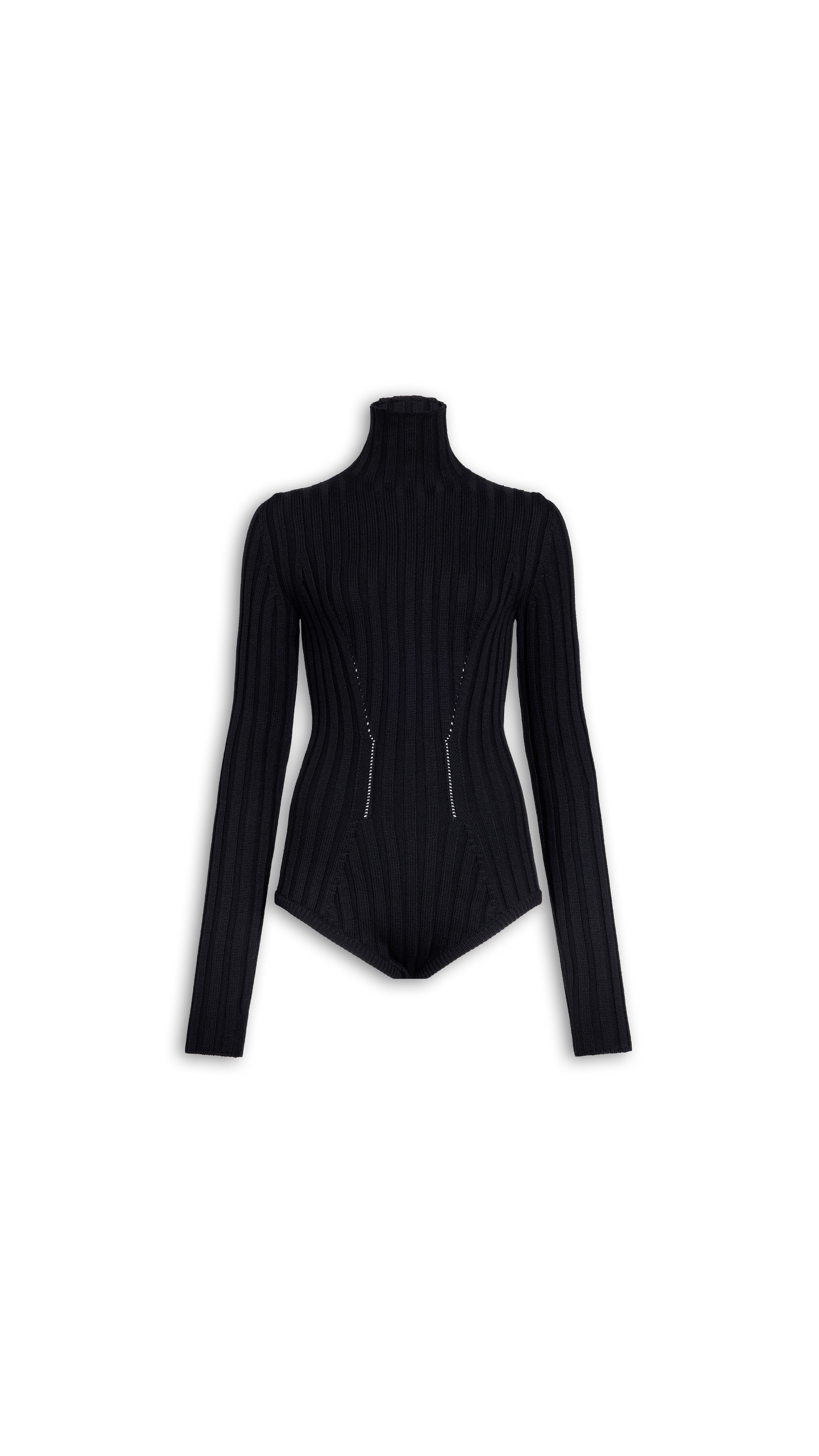 RIBBED KNIT BODYSUIT