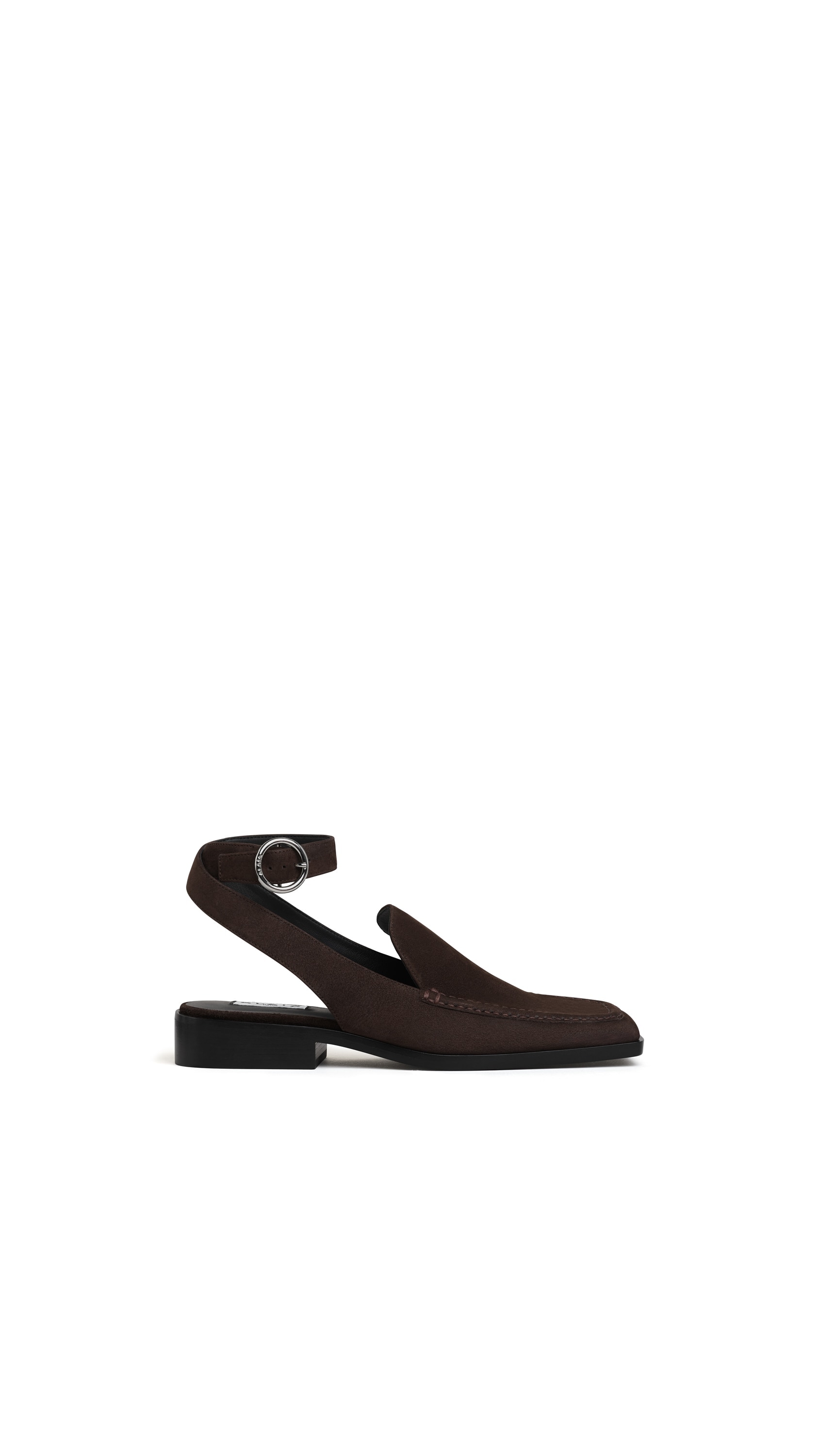 SQUARE LOAFER SANDALS IN NUBUCK