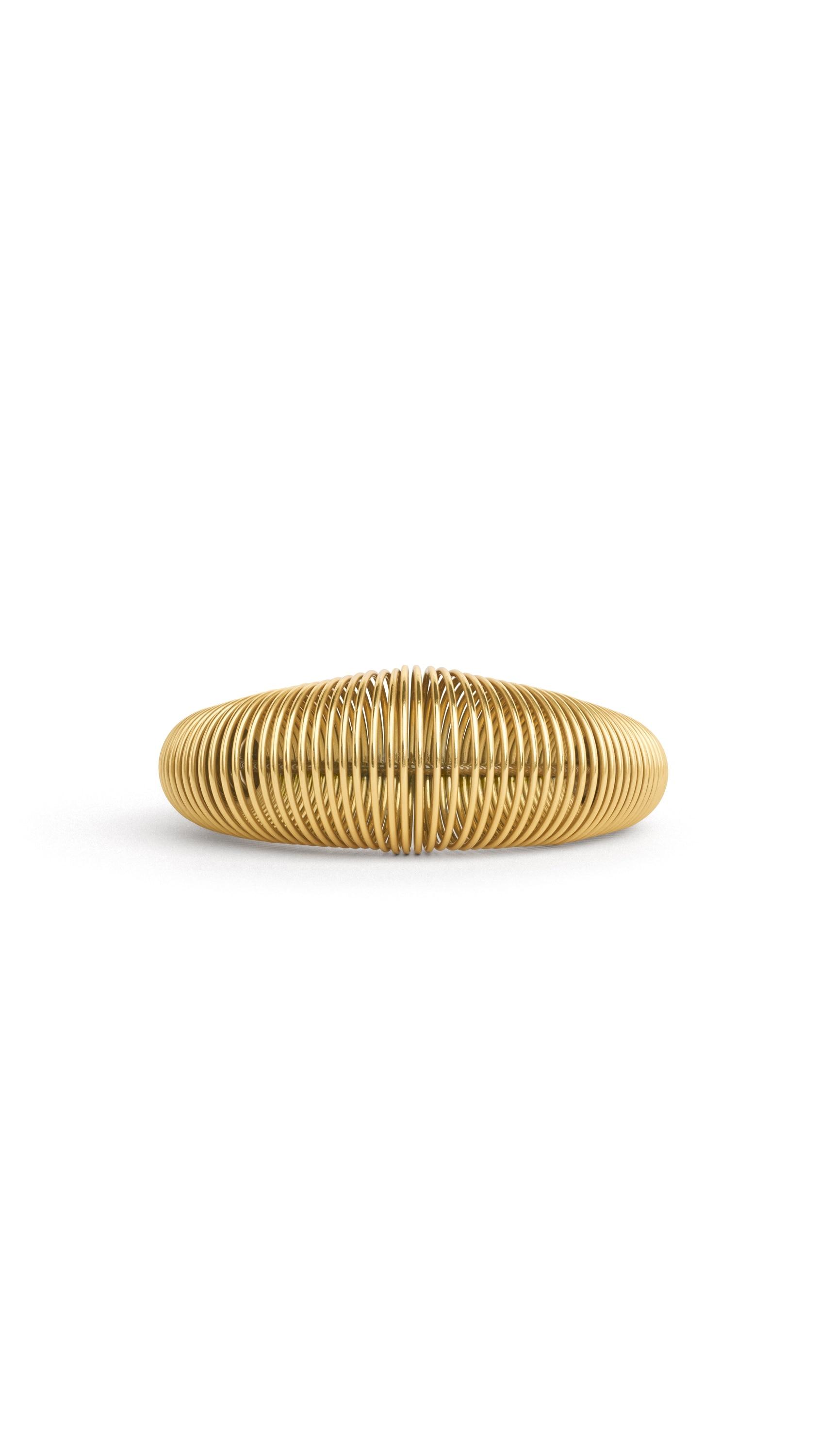 ALAÏA YELLOW GOLD METALS SPIRAL CUFF | ALAÏA US