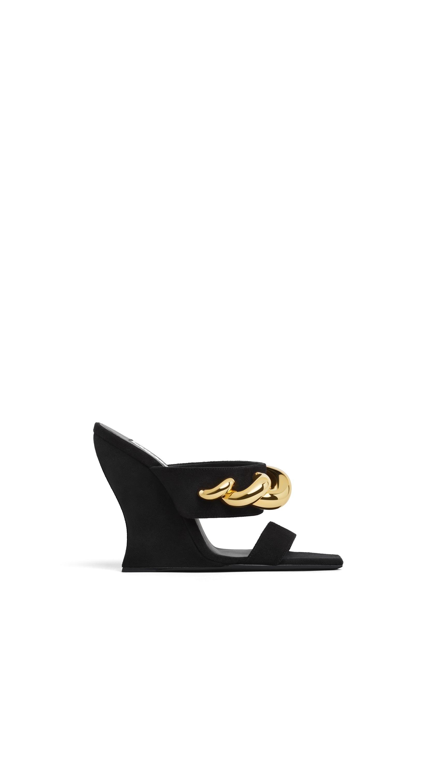 ALAÏA BLACK WAVE JEWEL MULES IN SUEDE | ALAÏA US