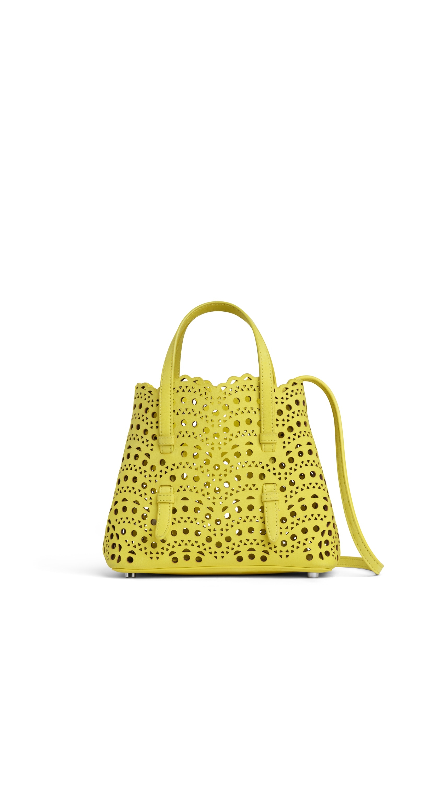 【ミナ】 ALAÏA LEMON YELLOW MINA 20 BAG IN VIENNE WAVE NUBUCK | ALAÏA US