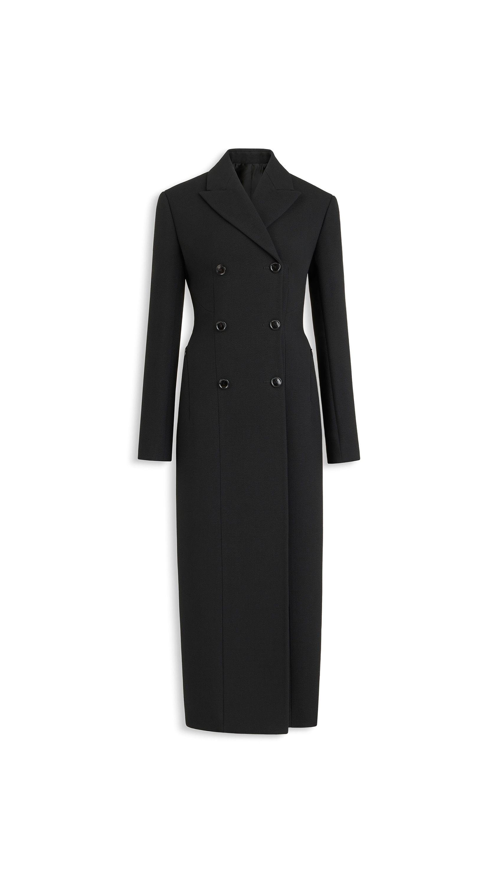 ALAÏA クレープウール テーラードコート ブラック | ALAÏA JP