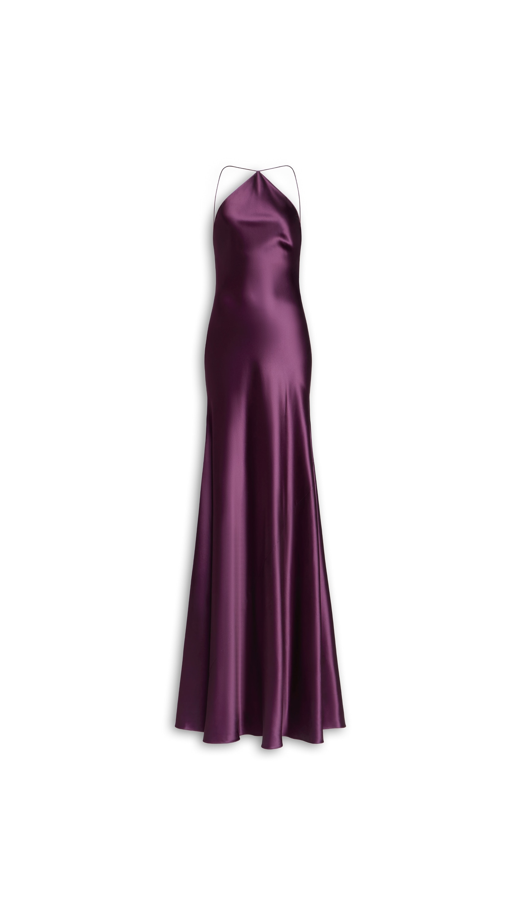 CURVED SILK DRESS