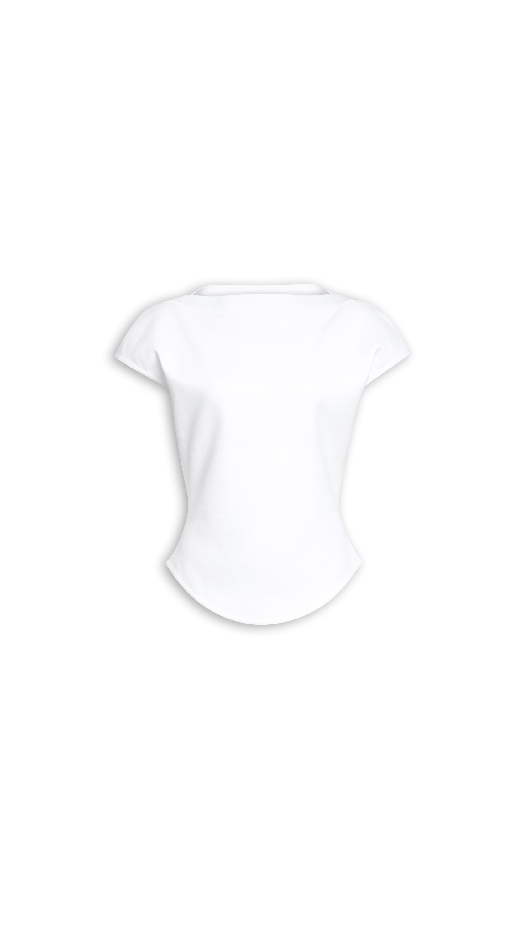 ALAÏA WHITE CAP COTTON T-SHIRT | ALAÏA US