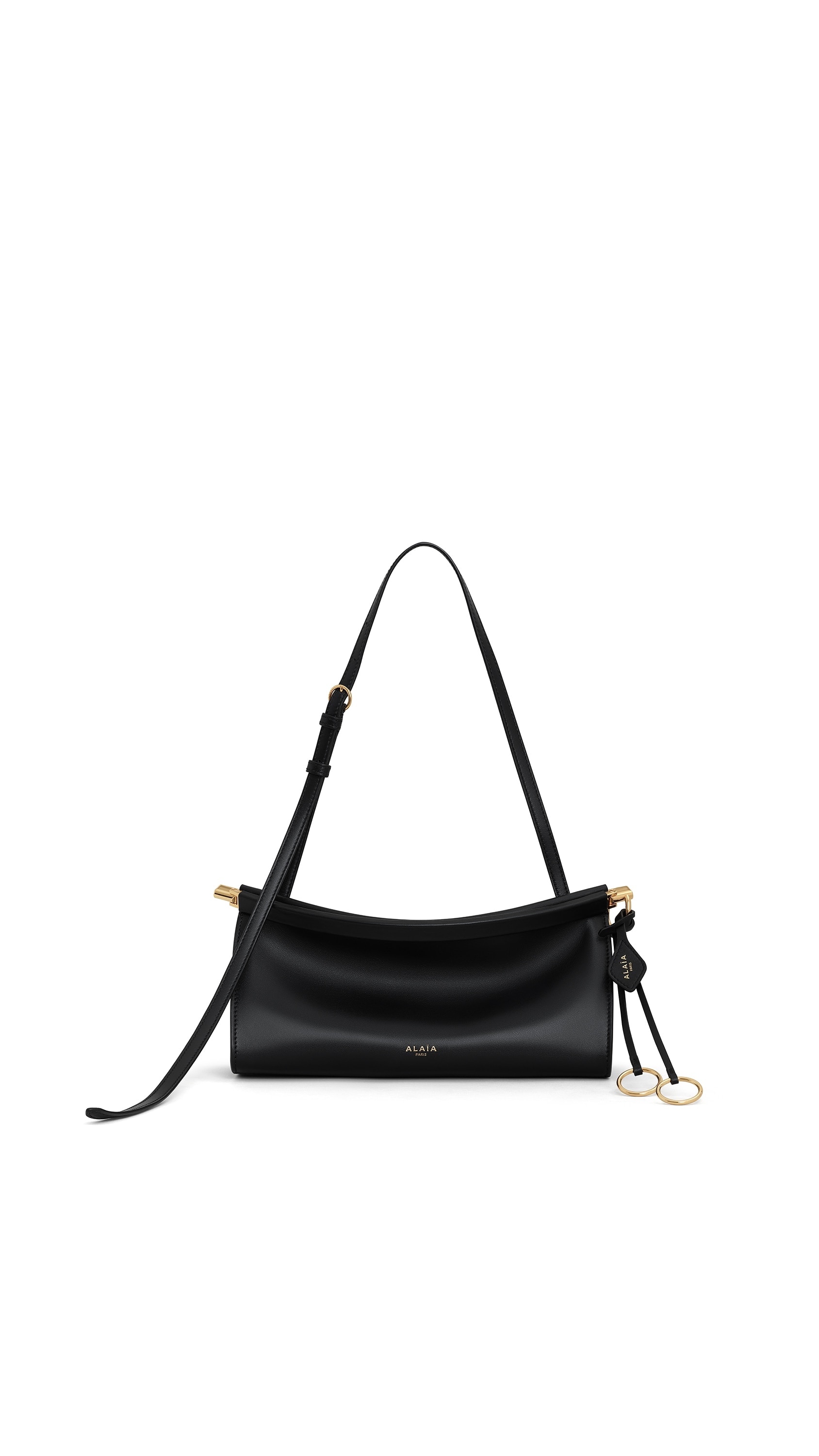 ALAIA アライア LE CLICK スモールショルダーバッグ ALAÏA BLACK LE CLICK EAST WEST SMALL BAG IN CALFSKIN | ALAÏA US