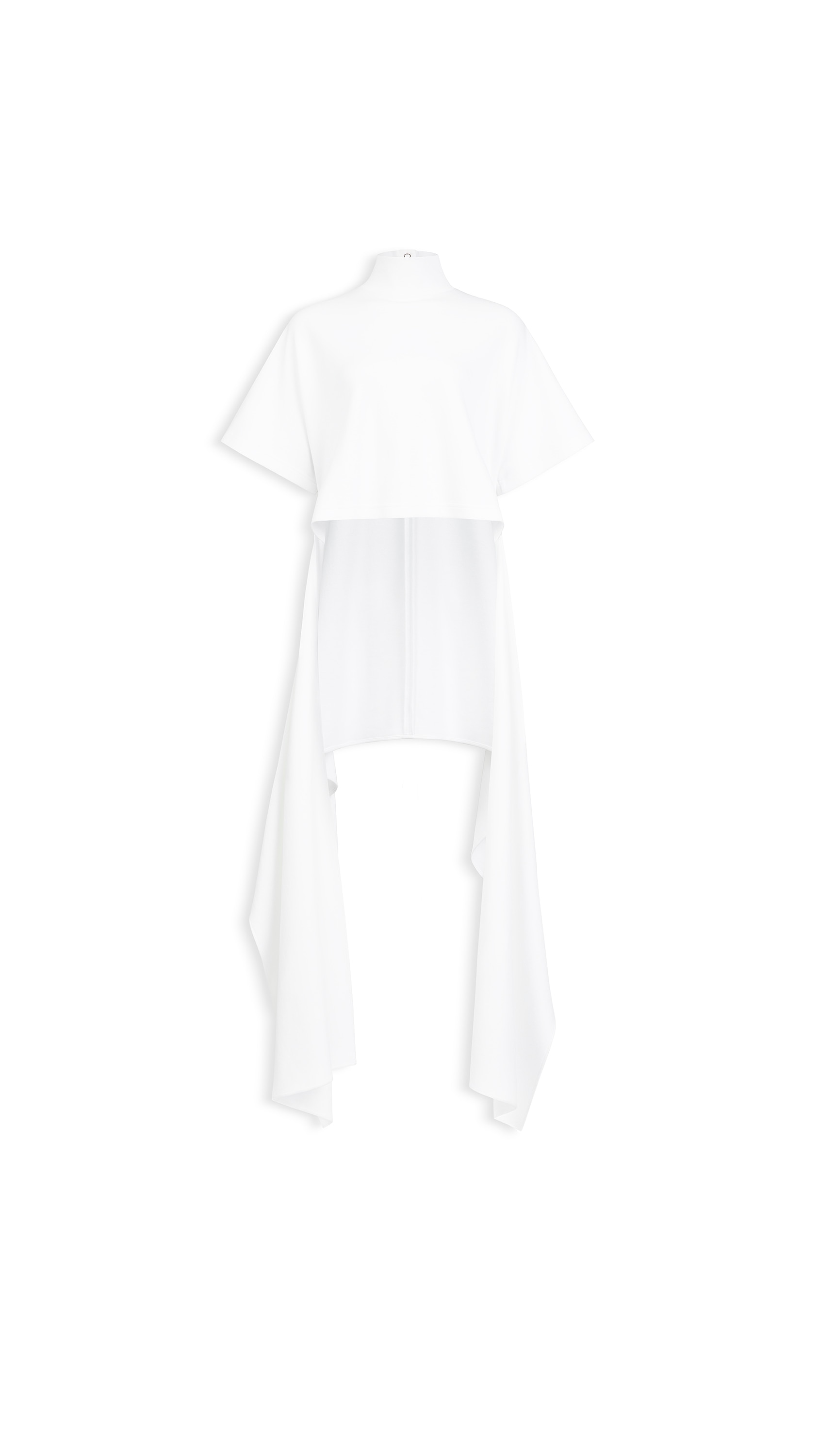 ALAIA ホワイト 半袖 ワンピース36 EDITION ETE 2016 ALAÏA WHITE ASYMMETRIC COTTON JERSEY T-SHIRT | ALAÏA US