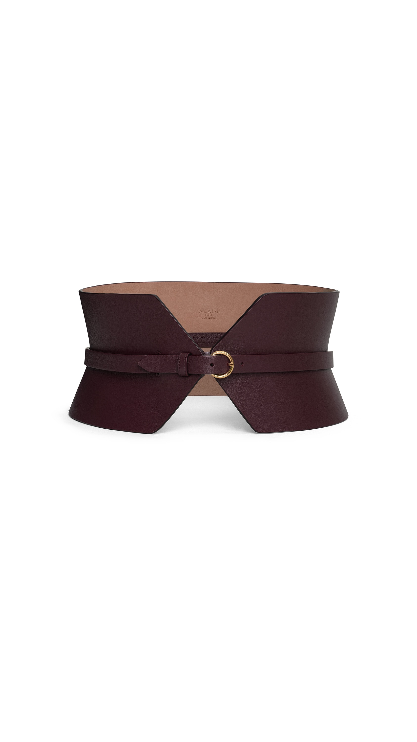 DOUBLE BUSTIER BELT IN CALFSKIN