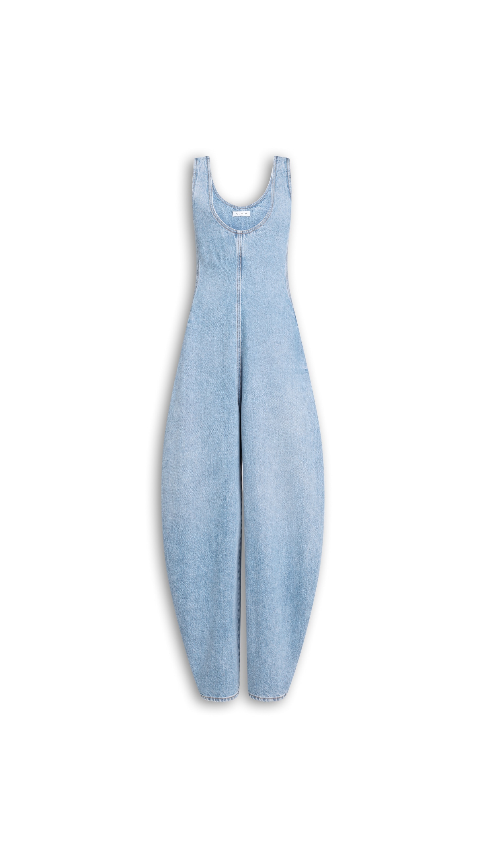ROUND DENIM JUMPSUIT