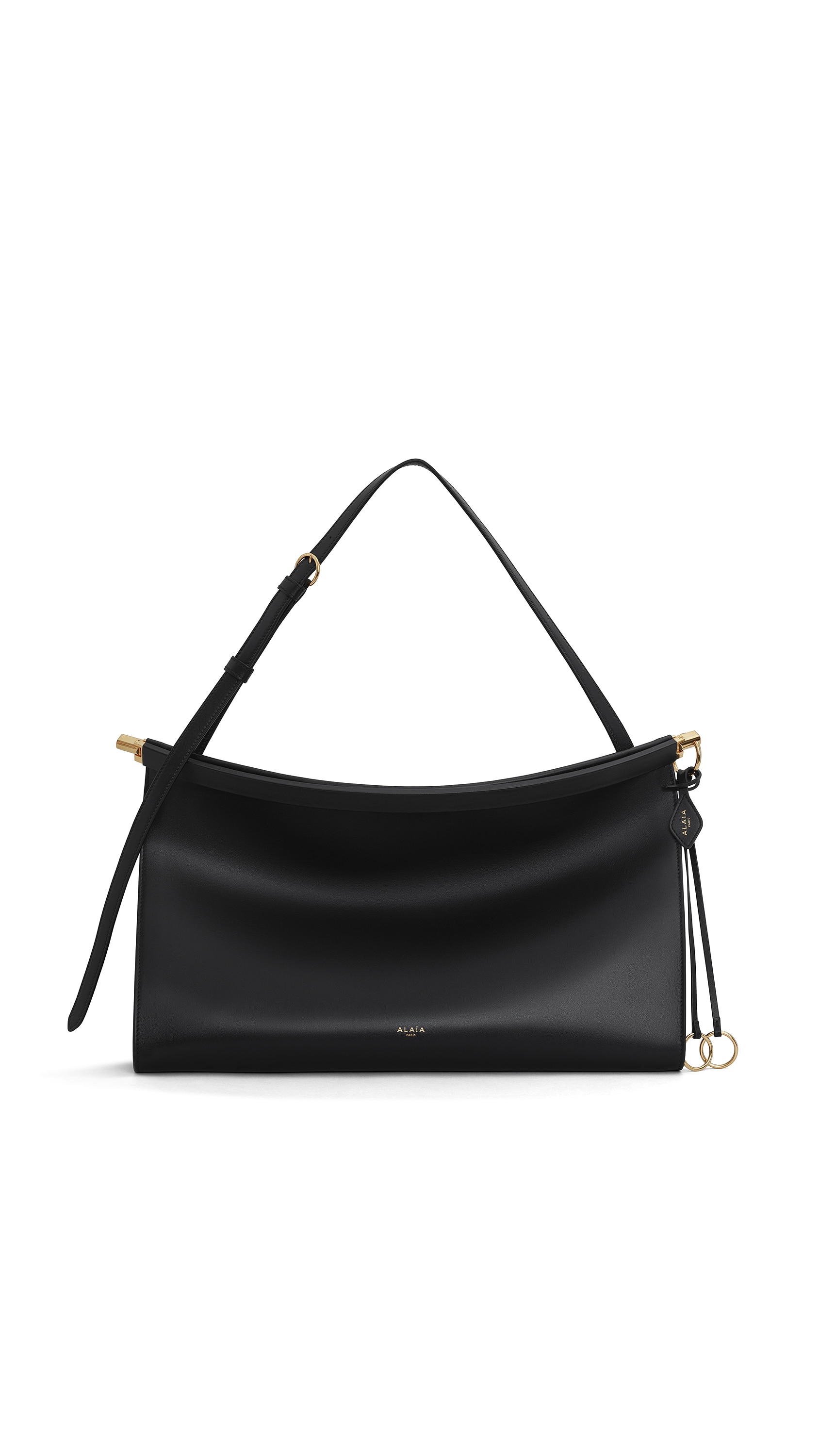 ALAÏA BLACK LE CLICK EAST WEST LARGE BAG IN CALFSKIN | ALAÏA US