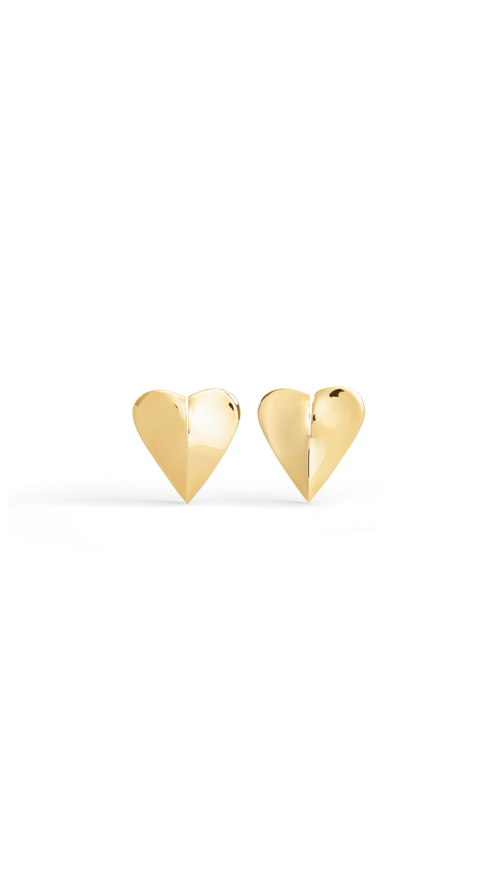 ALAÏA YELLOW GOLD METALS LE CŒUR TORN EARRINGS | ALAÏA US