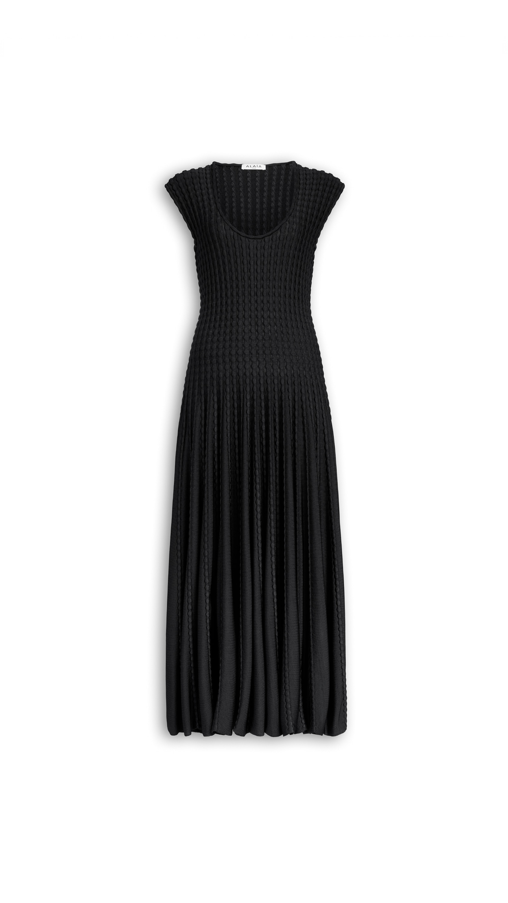 SCULPTURAL FLARE DRESS