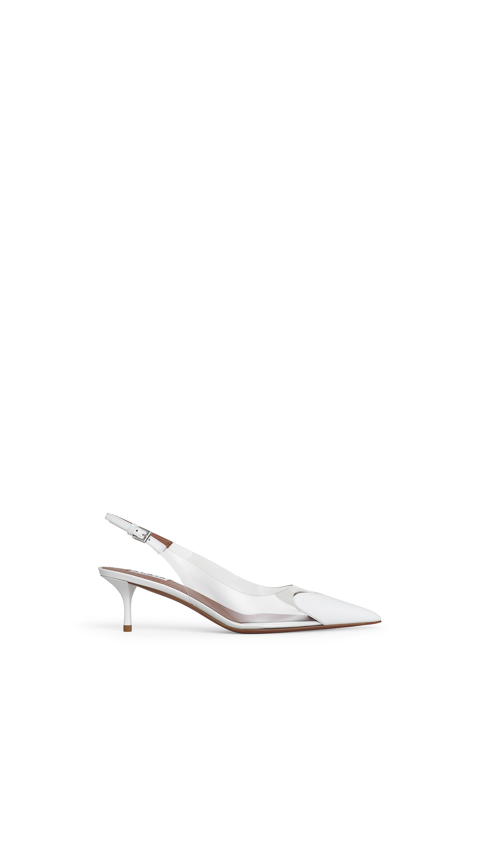 ALAÏA OPTICAL WHITE LE CŒUR SLINGBACKS IN PATENT LEATHER | ALAÏA US