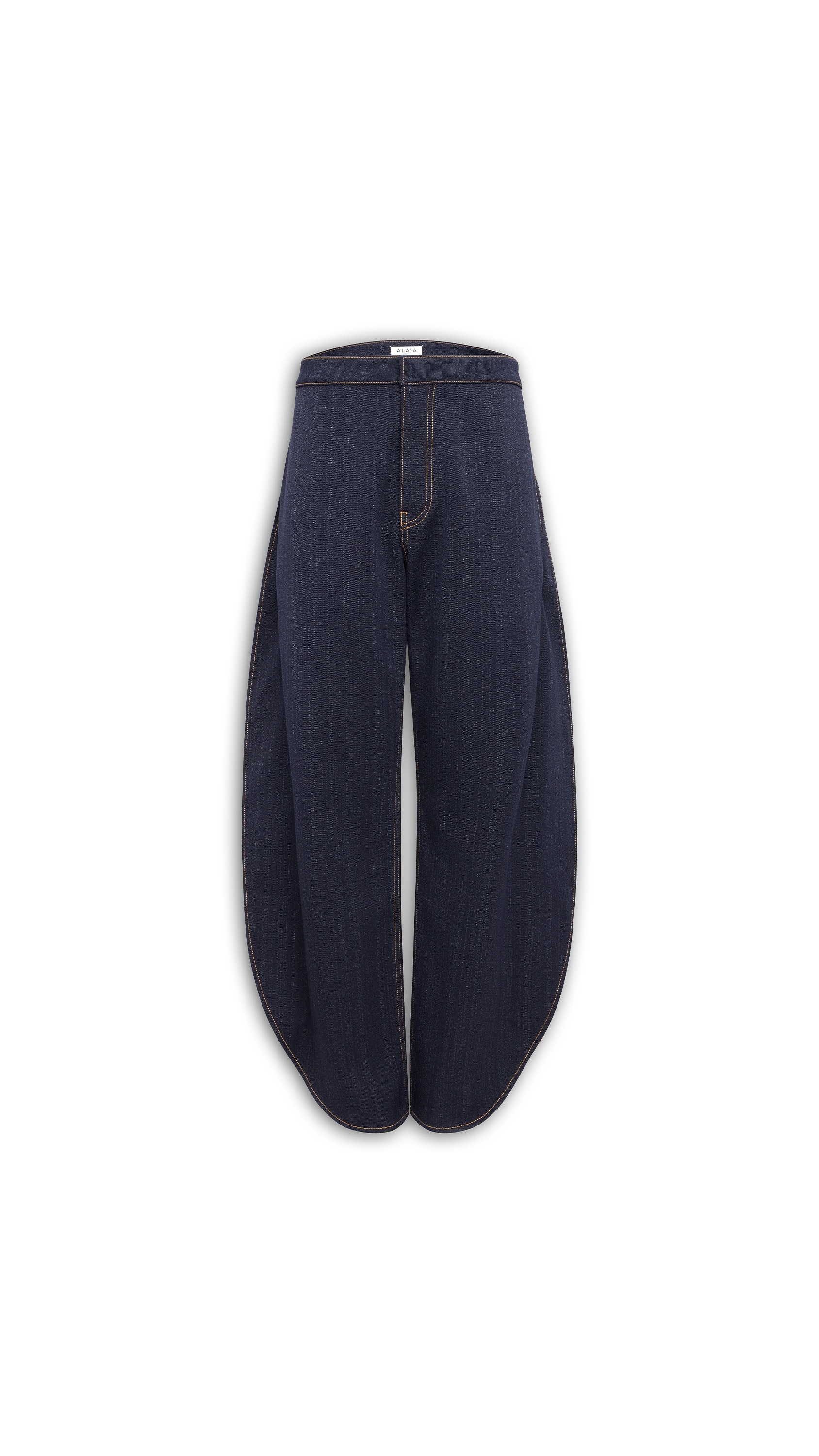 ROUND JEANS IN WOOL DENIM