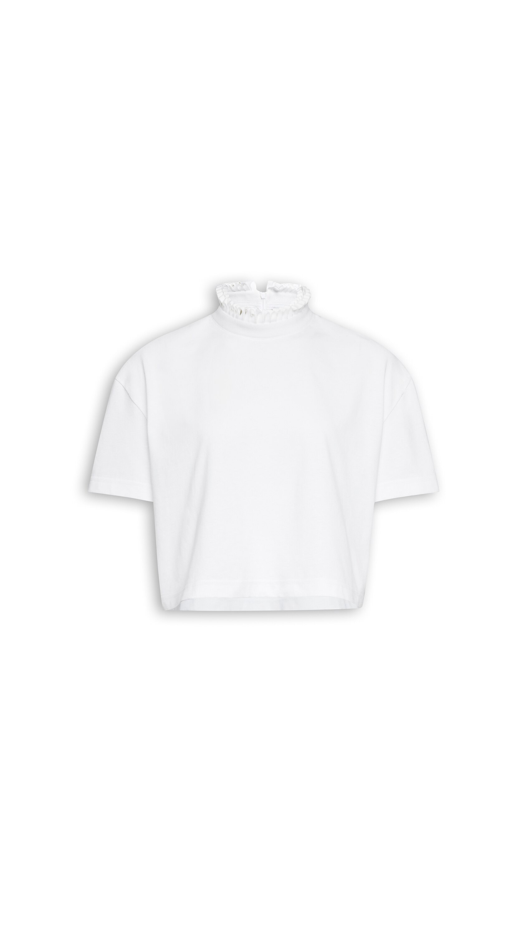 COTTON JERSEY CROPPED T-SHIRT