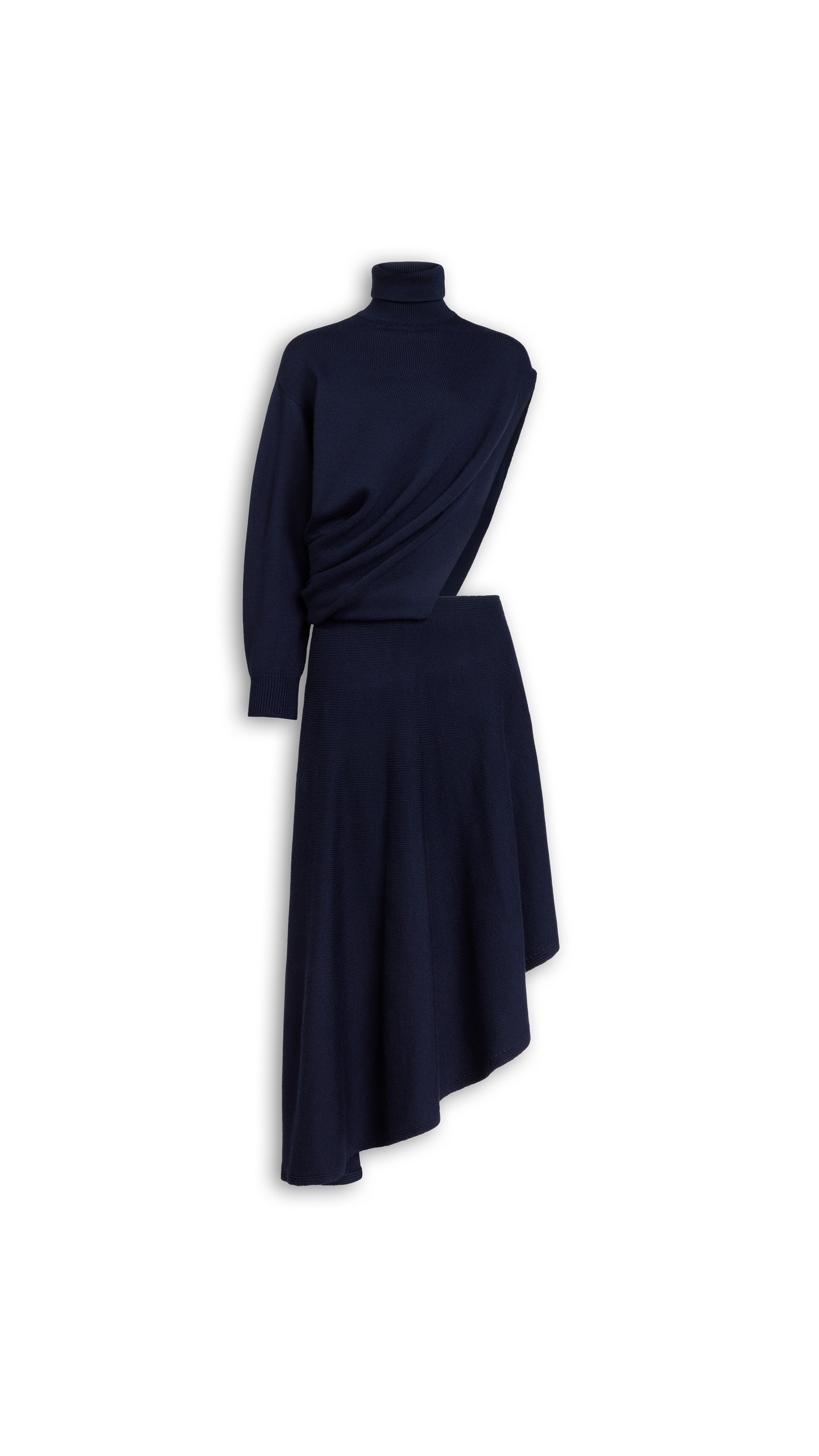 CUT-OUT WOOL DRESS