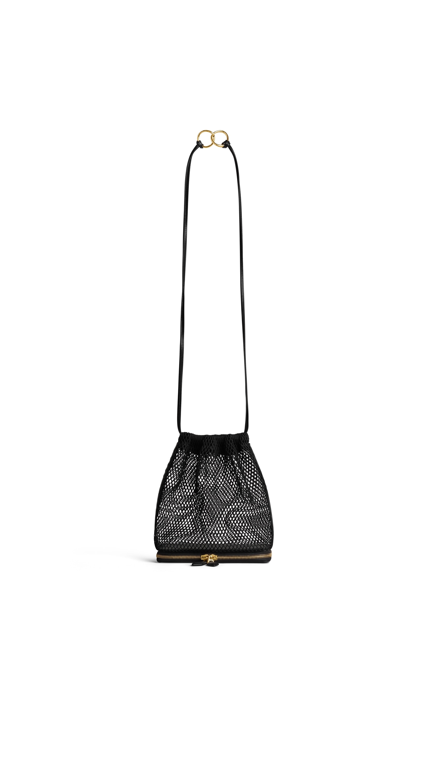 ALAÏA BLACK LE POCHON BAG IN FISHNET | ALAÏA US