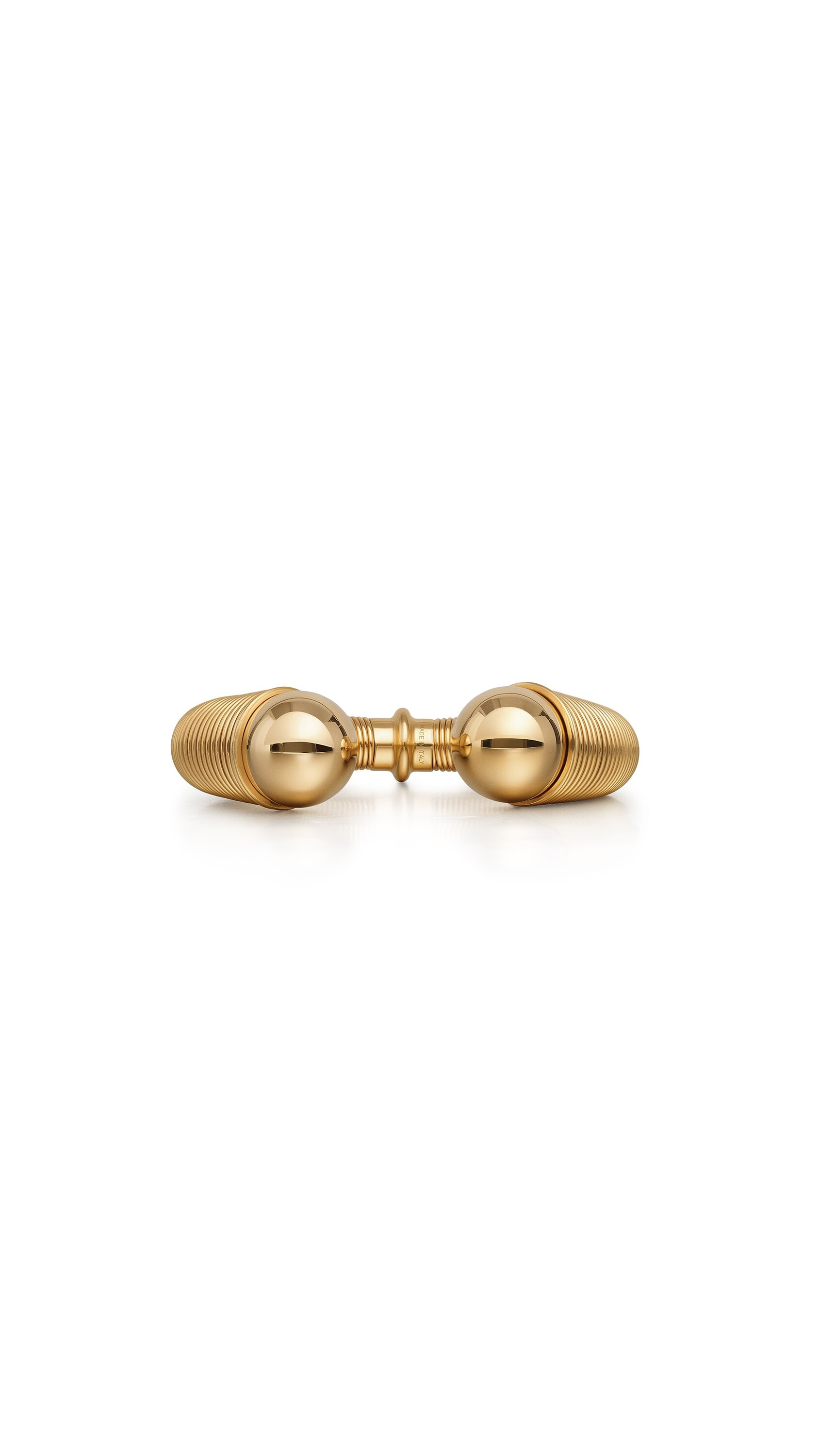 ALAÏA YELLOW GOLD METALS SPIRAL CUFF | ALAÏA US