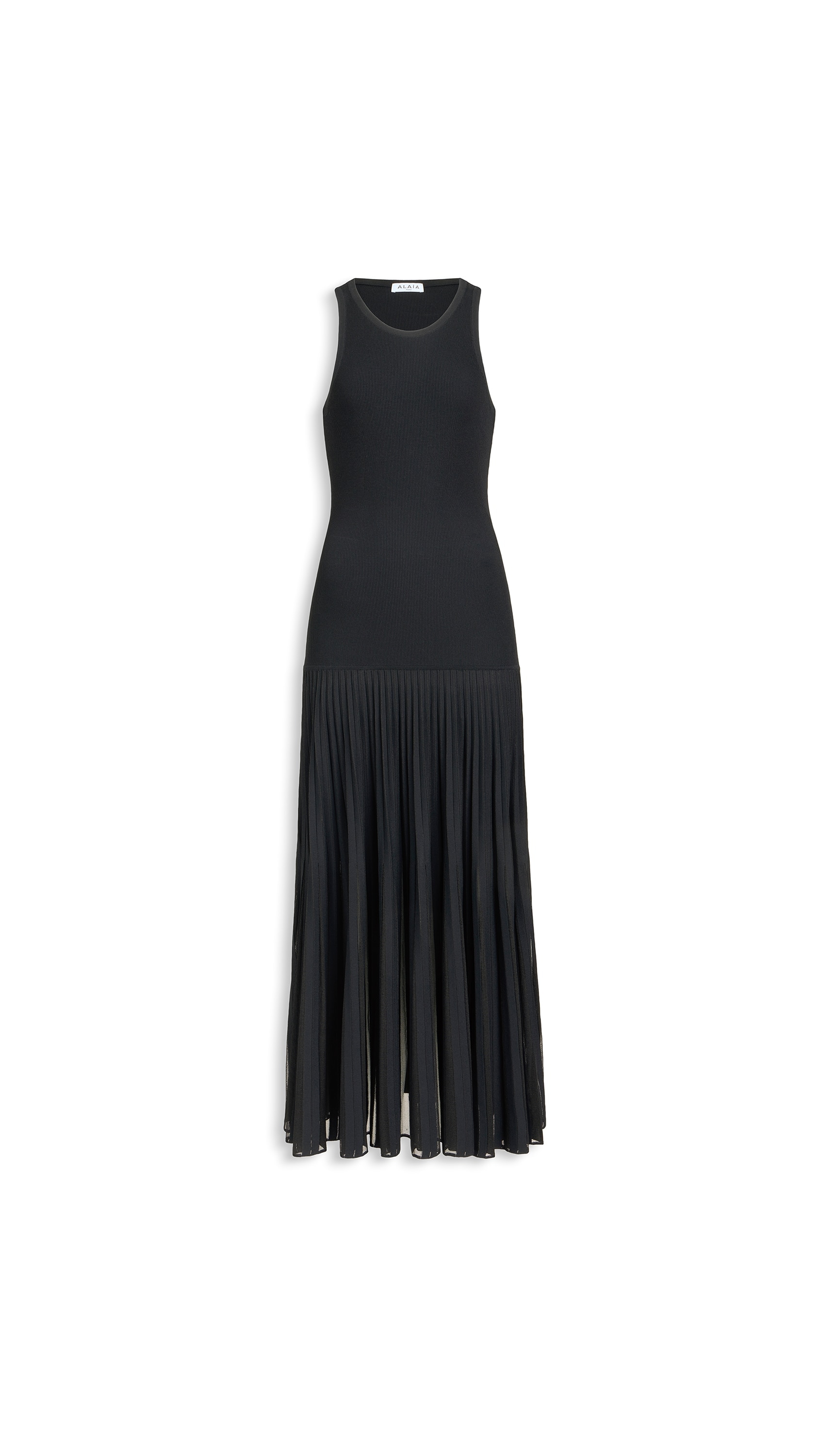 ALAÏA Black Pleated Sheer Dress size 10 (US)