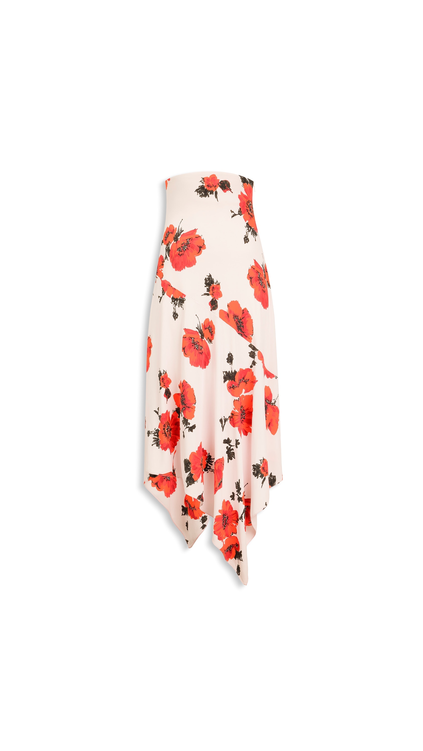 ALAÏA PINK/RED JERSEY FLOWER SKIRT | ALAÏA US