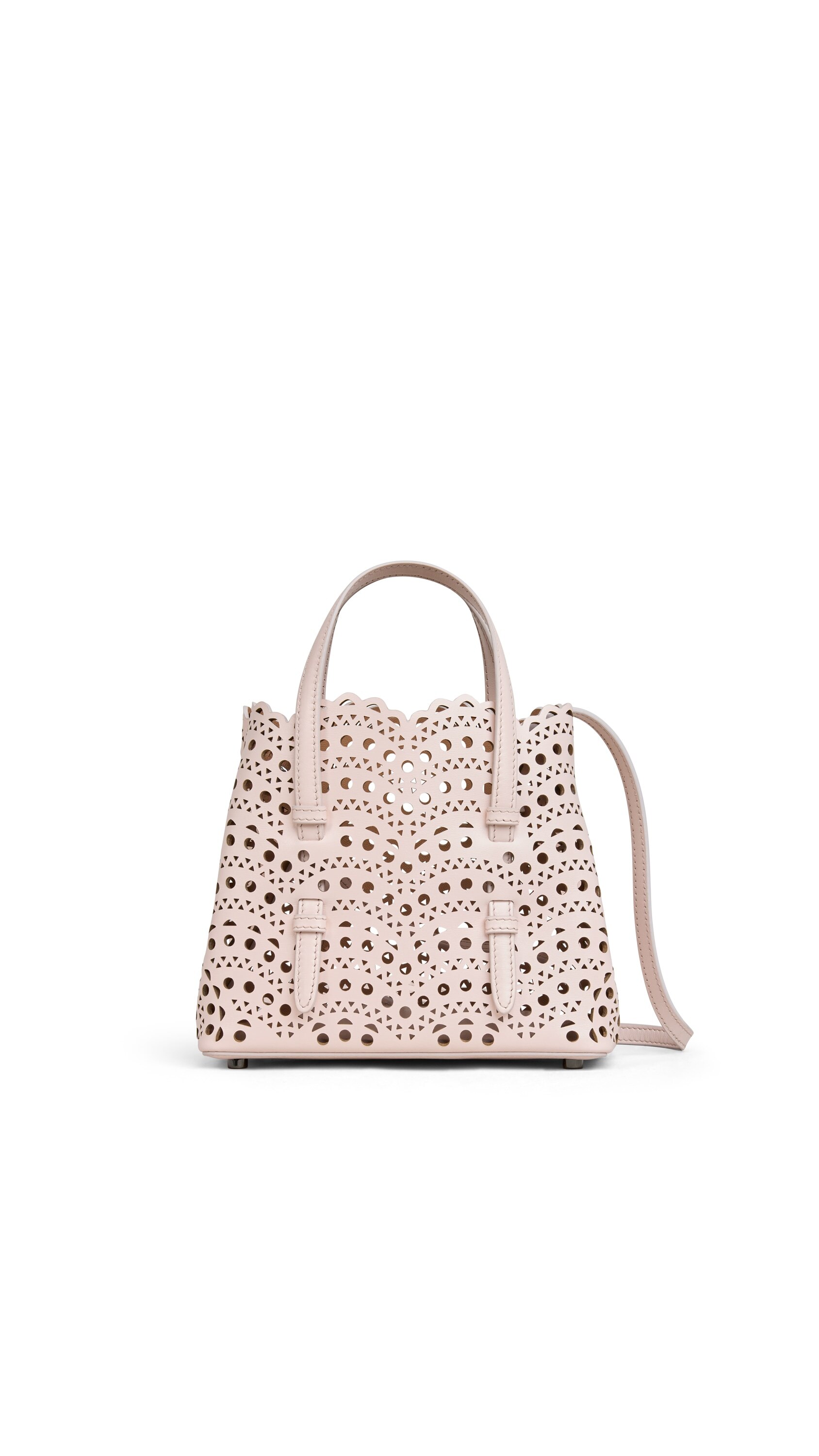 ALAIA ミナ20 バッグ ピンク ALAÏA PINK MINA 20 BAG IN PERFORATED VIENNE CALFSKIN | ALAÏA US