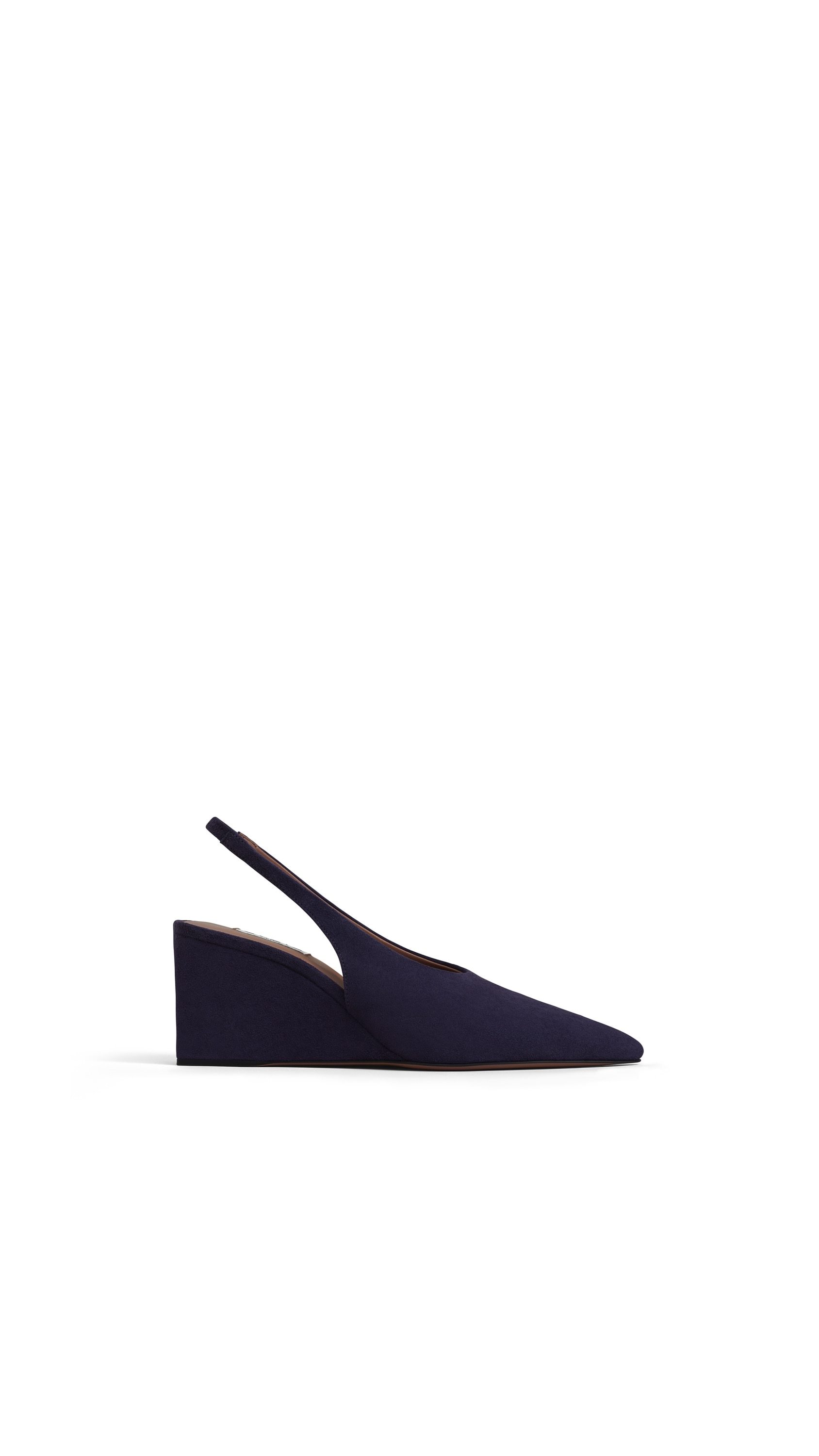 CUBE WEDGE SLINGBACKS IN SUEDE
