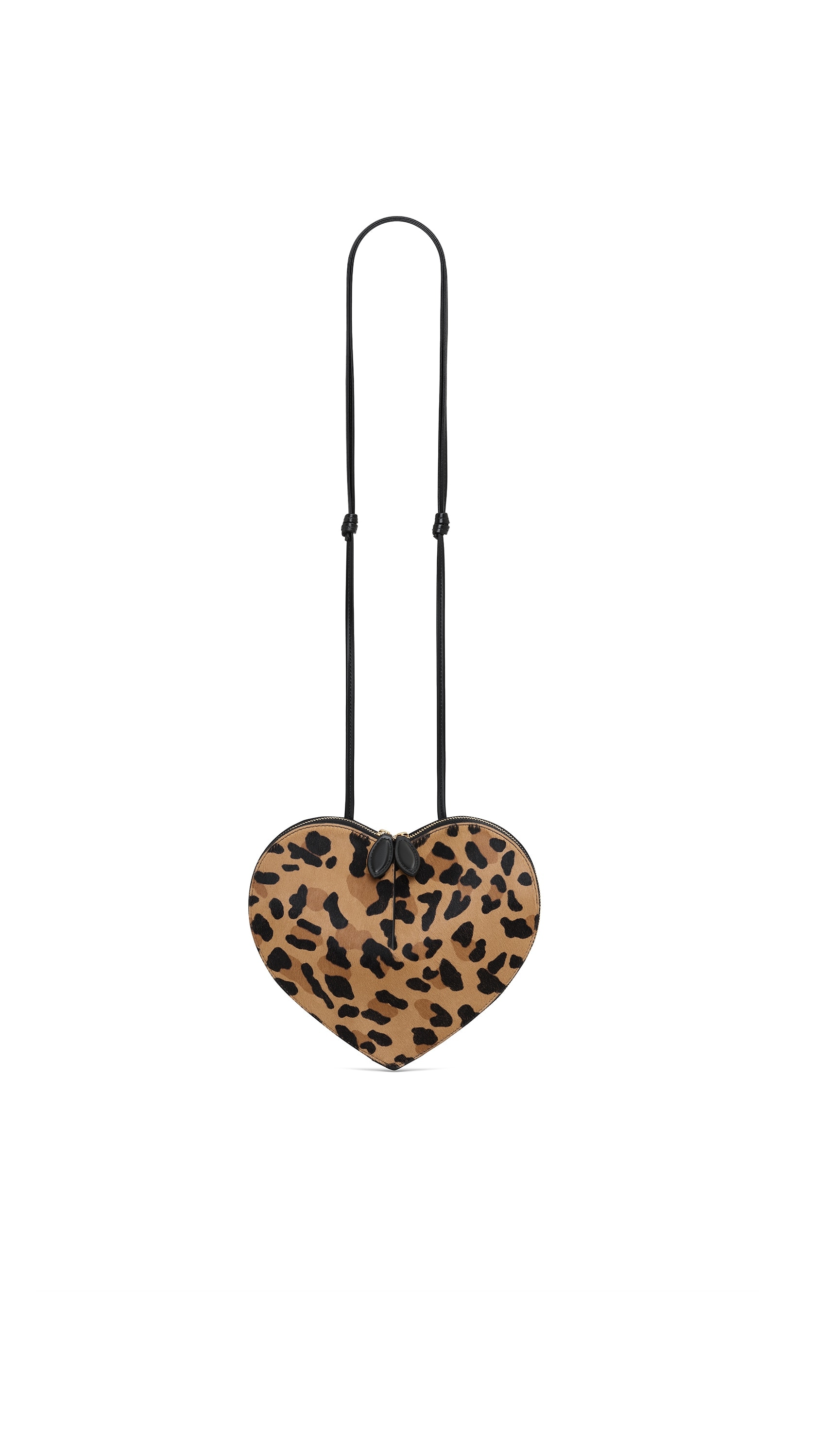 ALAÏA BROWN LE CŒUR BAG IN LEOPARD HAIRCALF | ALAÏA US