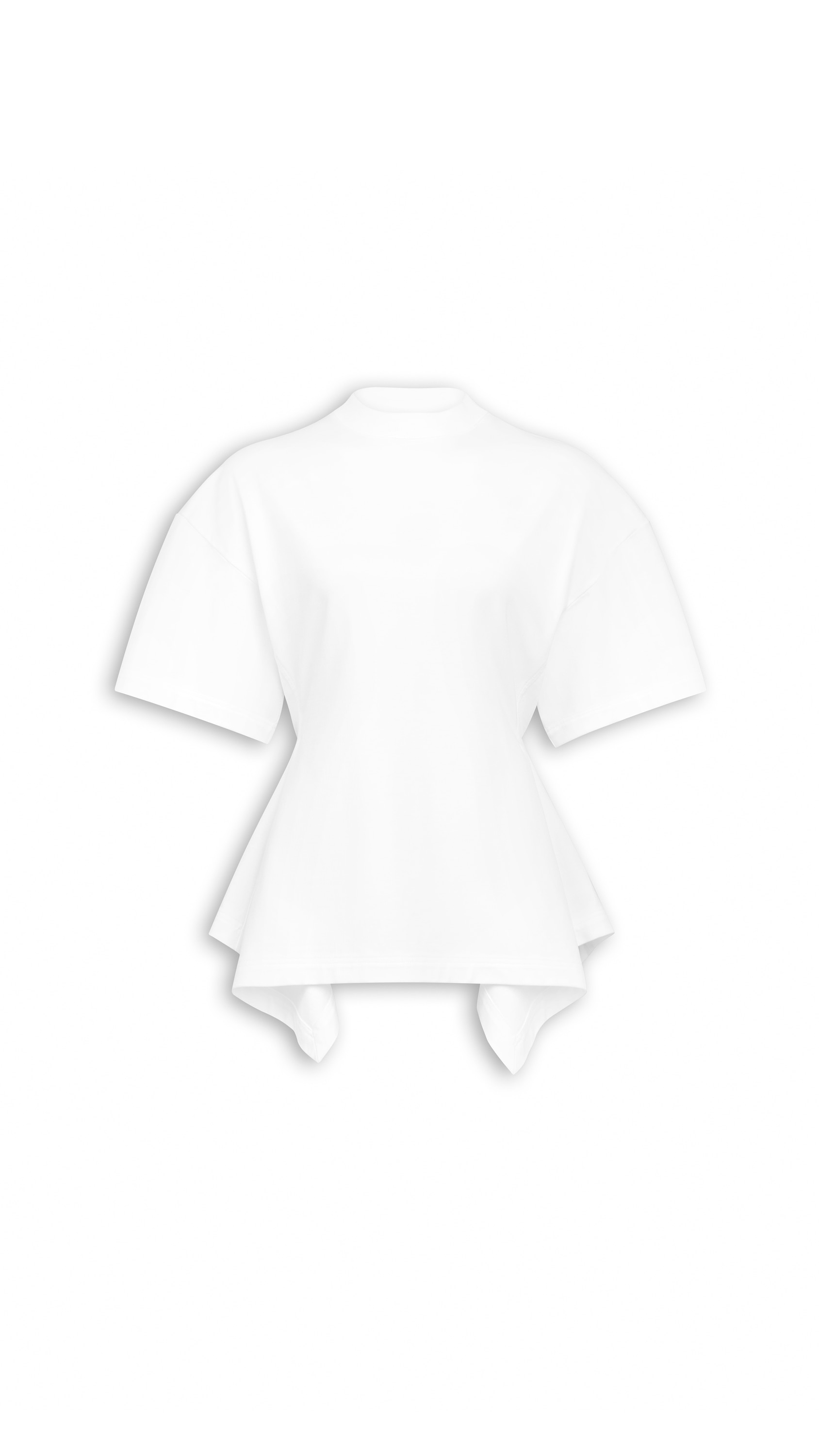 ALAÏA WHITE PANELLED COTTON T-SHIRT | ALAÏA US