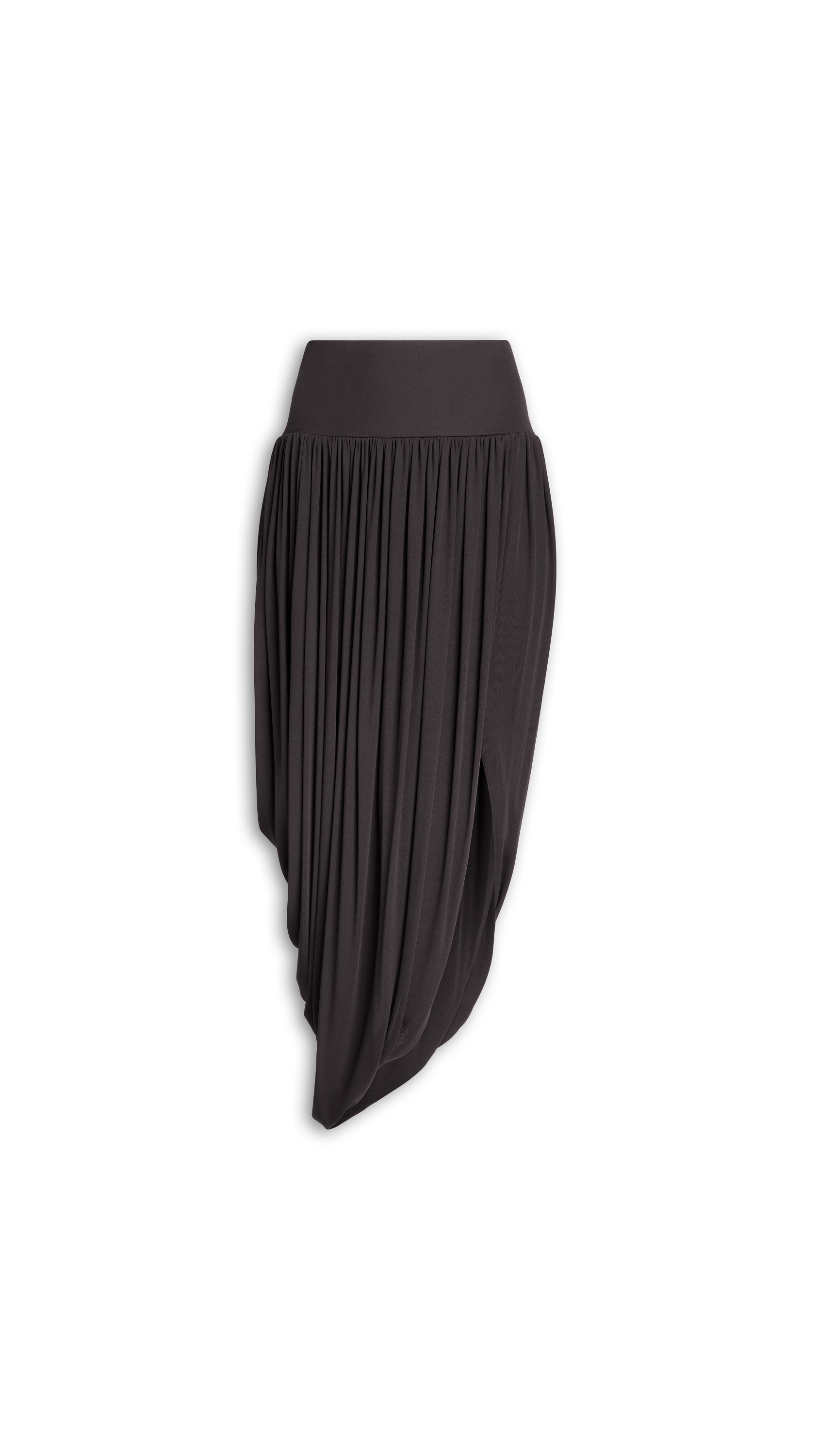 ALAÏA EBENE TWISTED FLUID JERSEY SKIRT | ALAÏA US